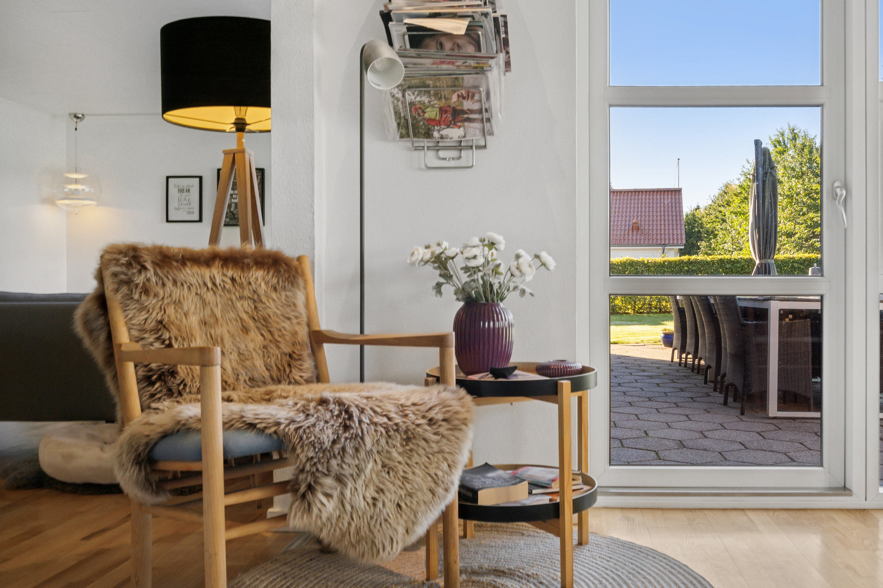 Fremhævet stue billede i fuldskærmstilstand. Billede af Smedevænget 2, Vorning, 8830 Tjele