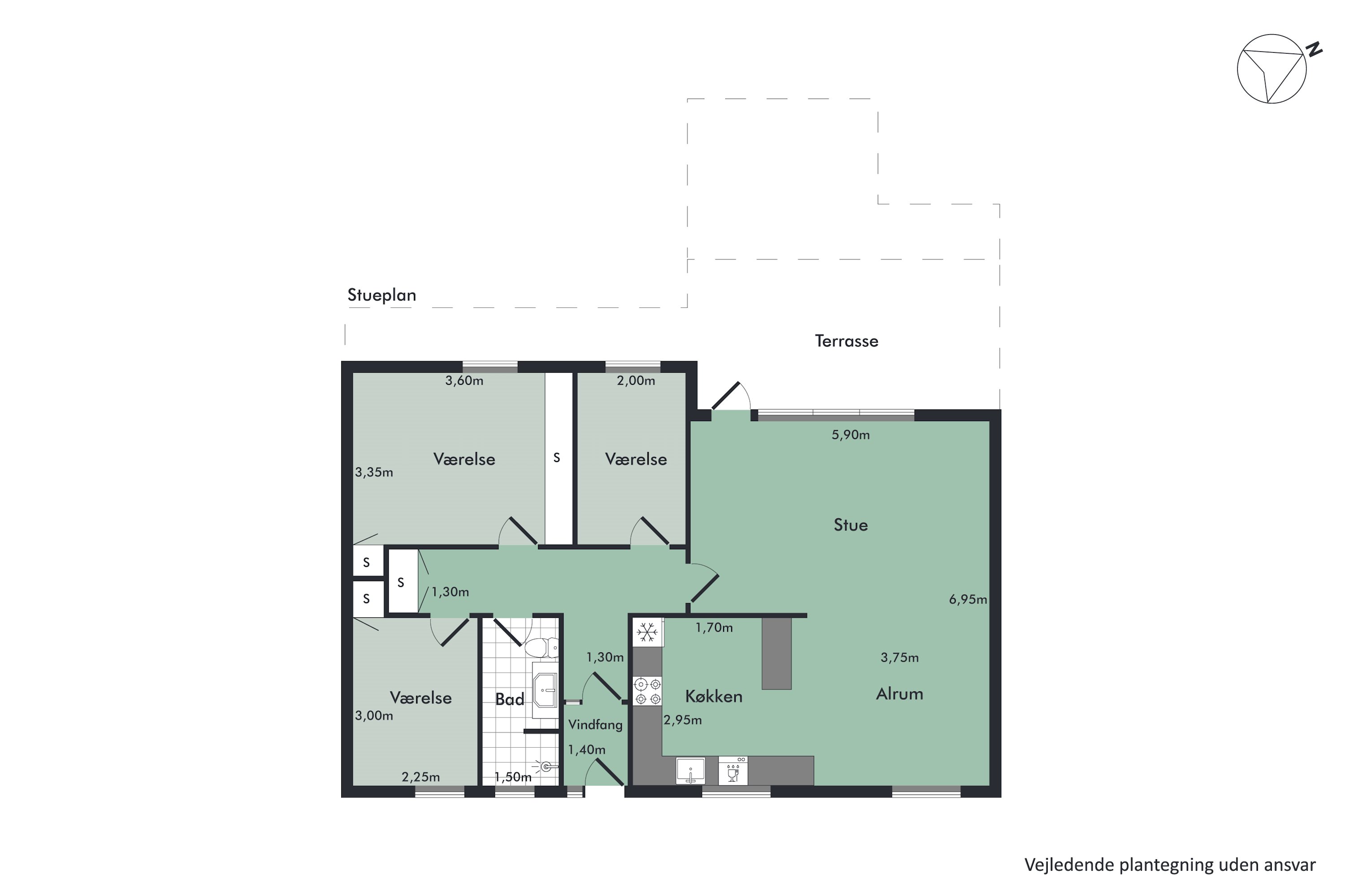 Plantegninger billede af Stjernevej 44, Scheelsminde, 9200 Aalborg SV