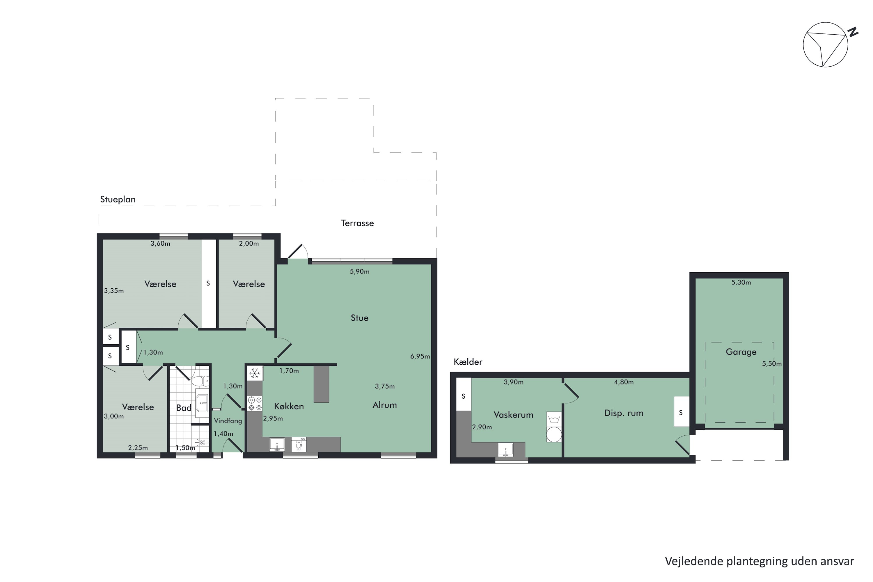 Plantegninger billede af Stjernevej 44, Scheelsminde, 9200 Aalborg SV