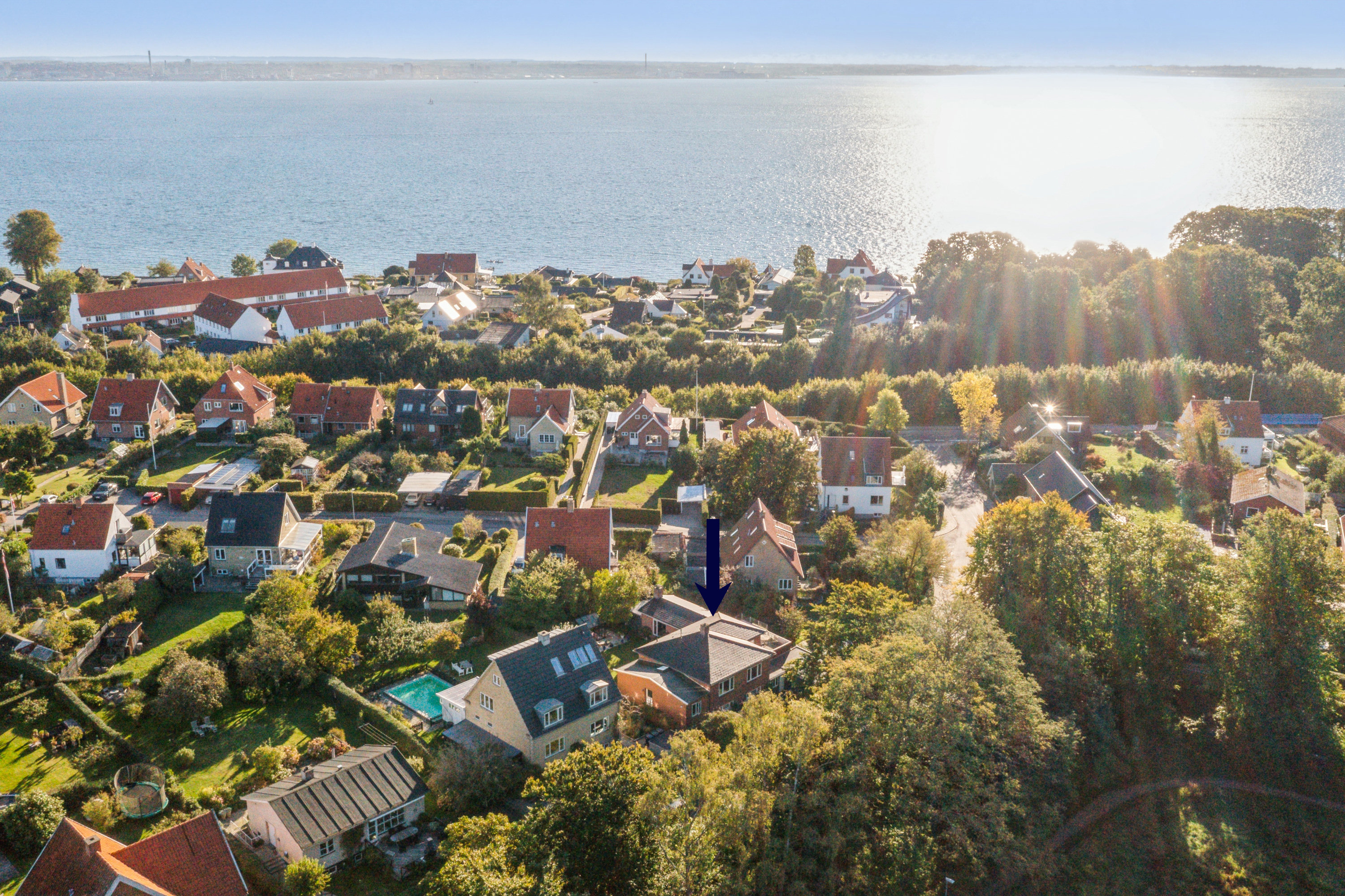 Fremhævet luftfoto billede i fuldskærmstilstand. Billede af Tordenskjoldsvej 39, 3000 Helsingør