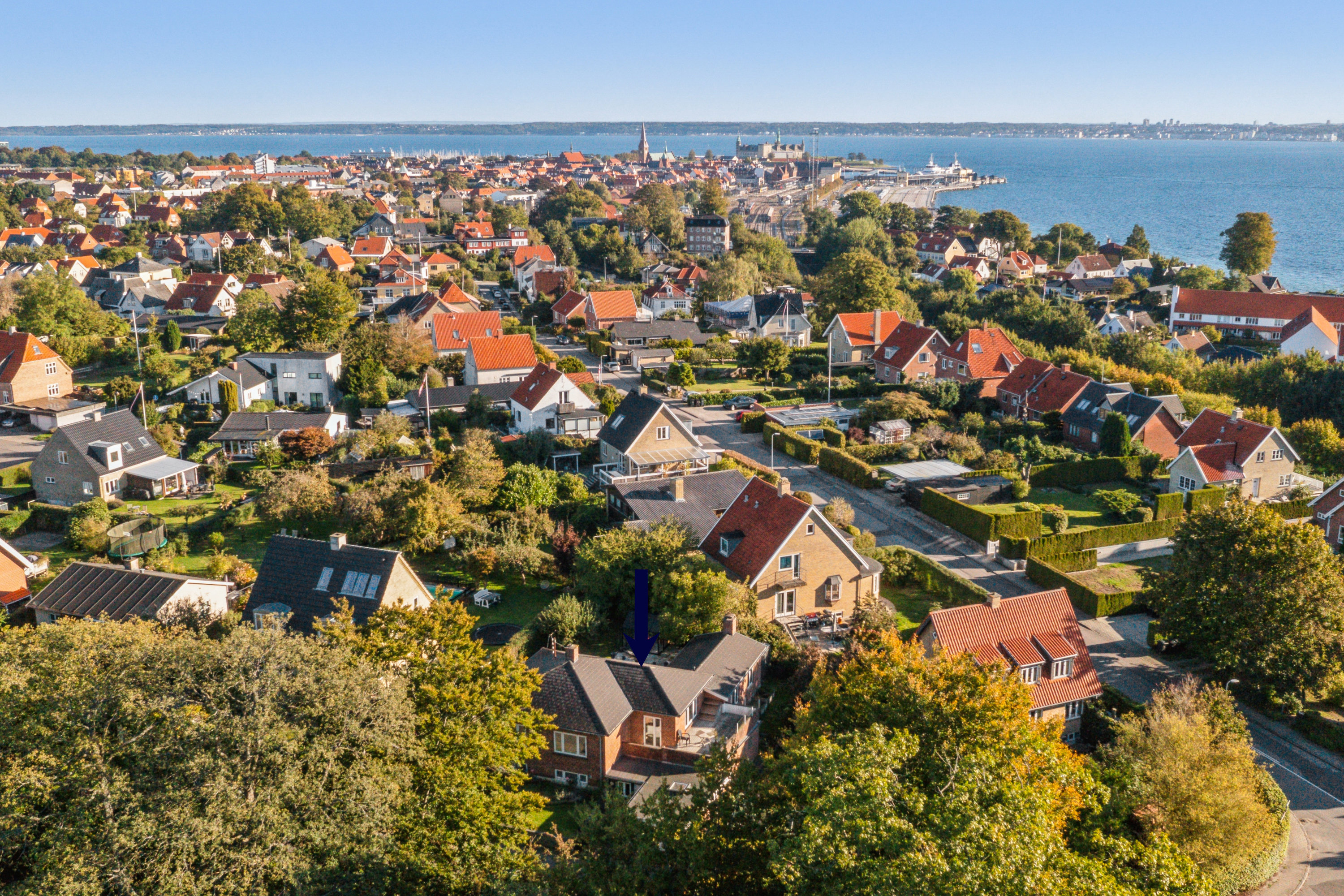 Fremhævet luftfoto billede i fuldskærmstilstand. Billede af Tordenskjoldsvej 39, 3000 Helsingør