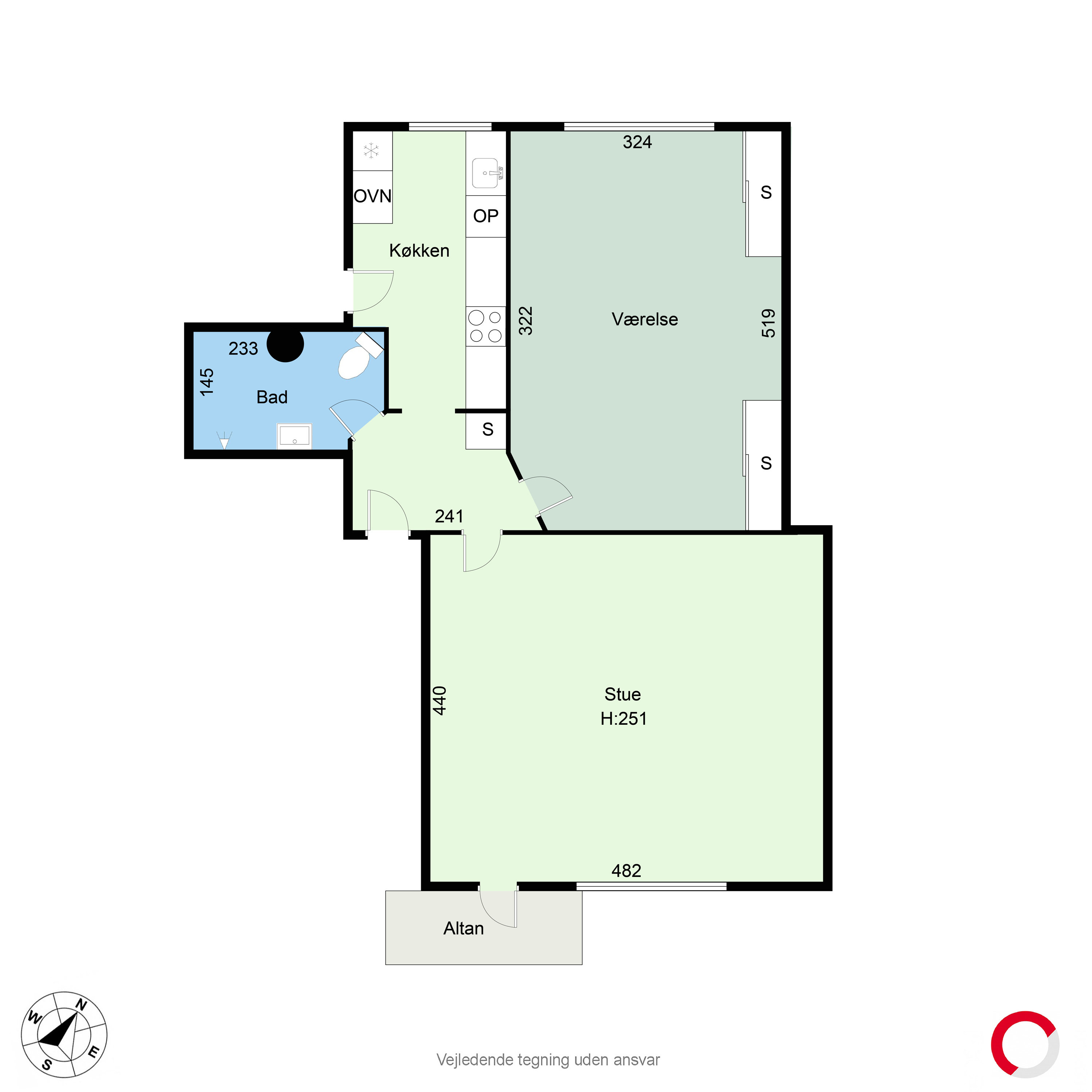 Plantegninger billede af Rudolph Wulffs Gade 12, 4. th., 8000 Aarhus C