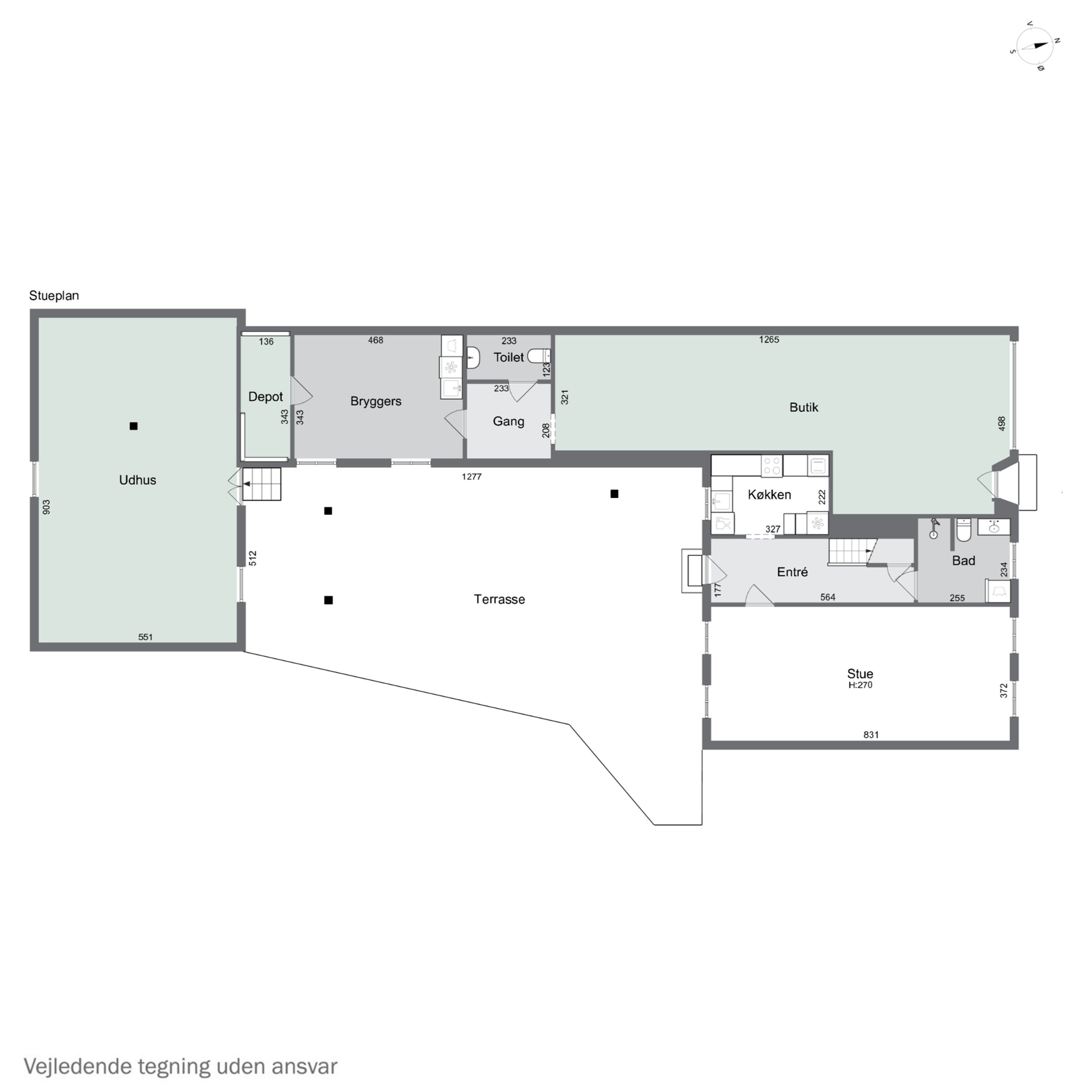 Plantegninger billede af Hovedgaden 52, Ubby, 4490 Jerslev Sjælland