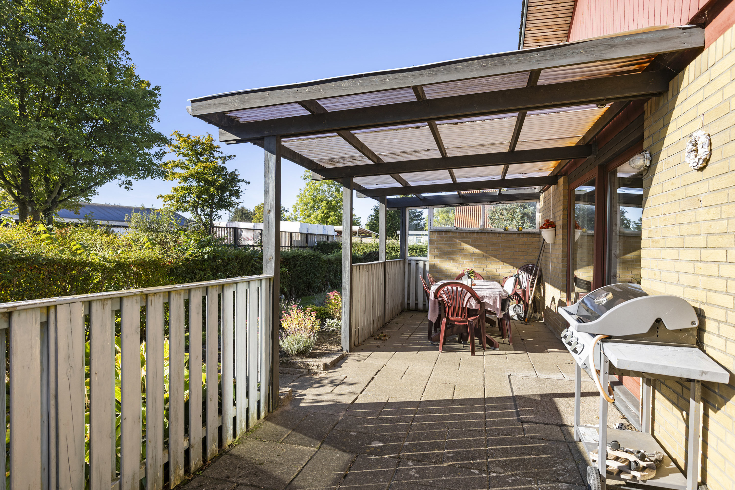 Fremhævet terrasse billede i fuldskærmstilstand. Billede af Æblevangen 2, Præstbro, 9330 Dronninglund