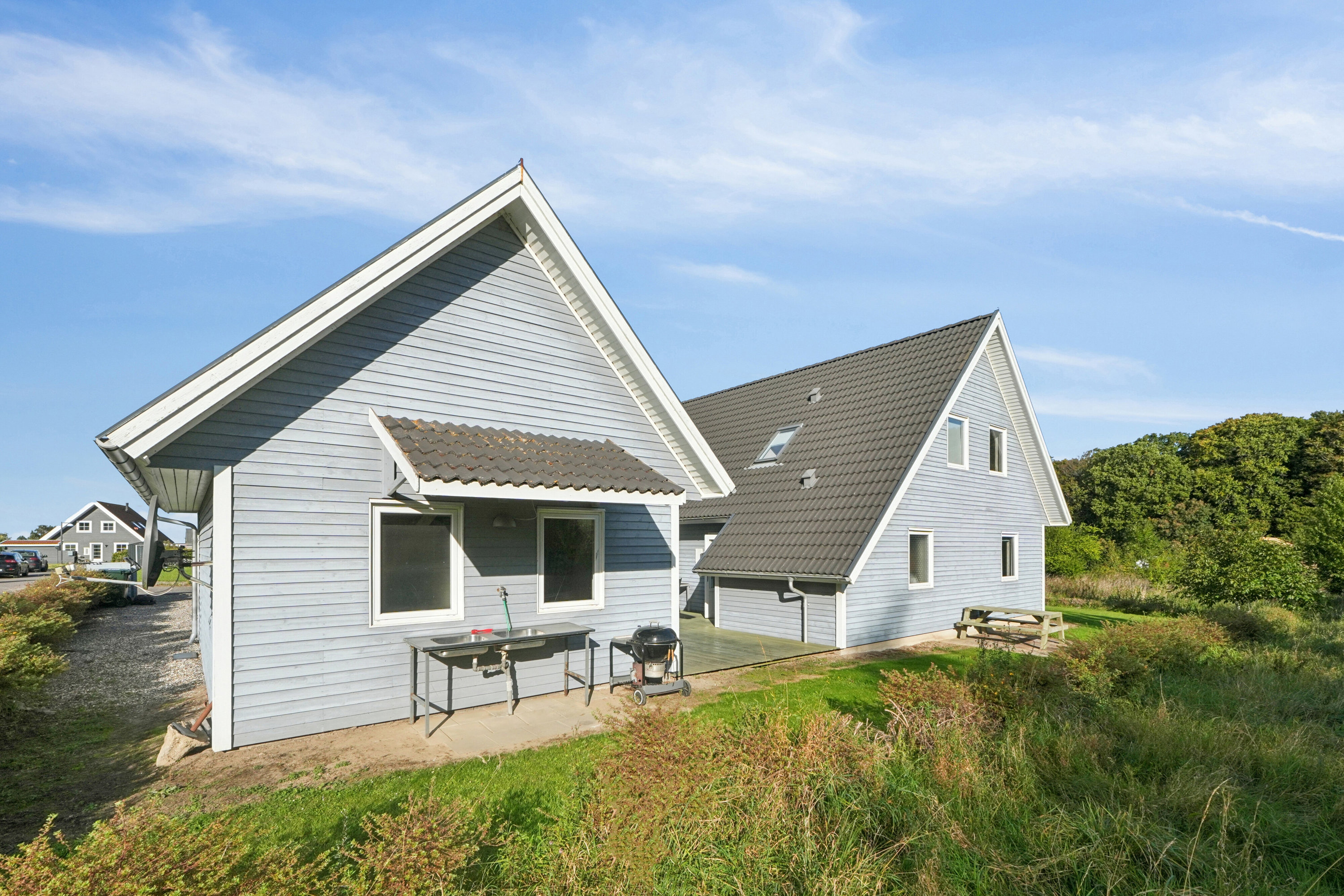 Fremhævet set fra haven billede i fuldskærmstilstand. Billede af Stigtehaven 12, Lohals, 5953 Tranekær