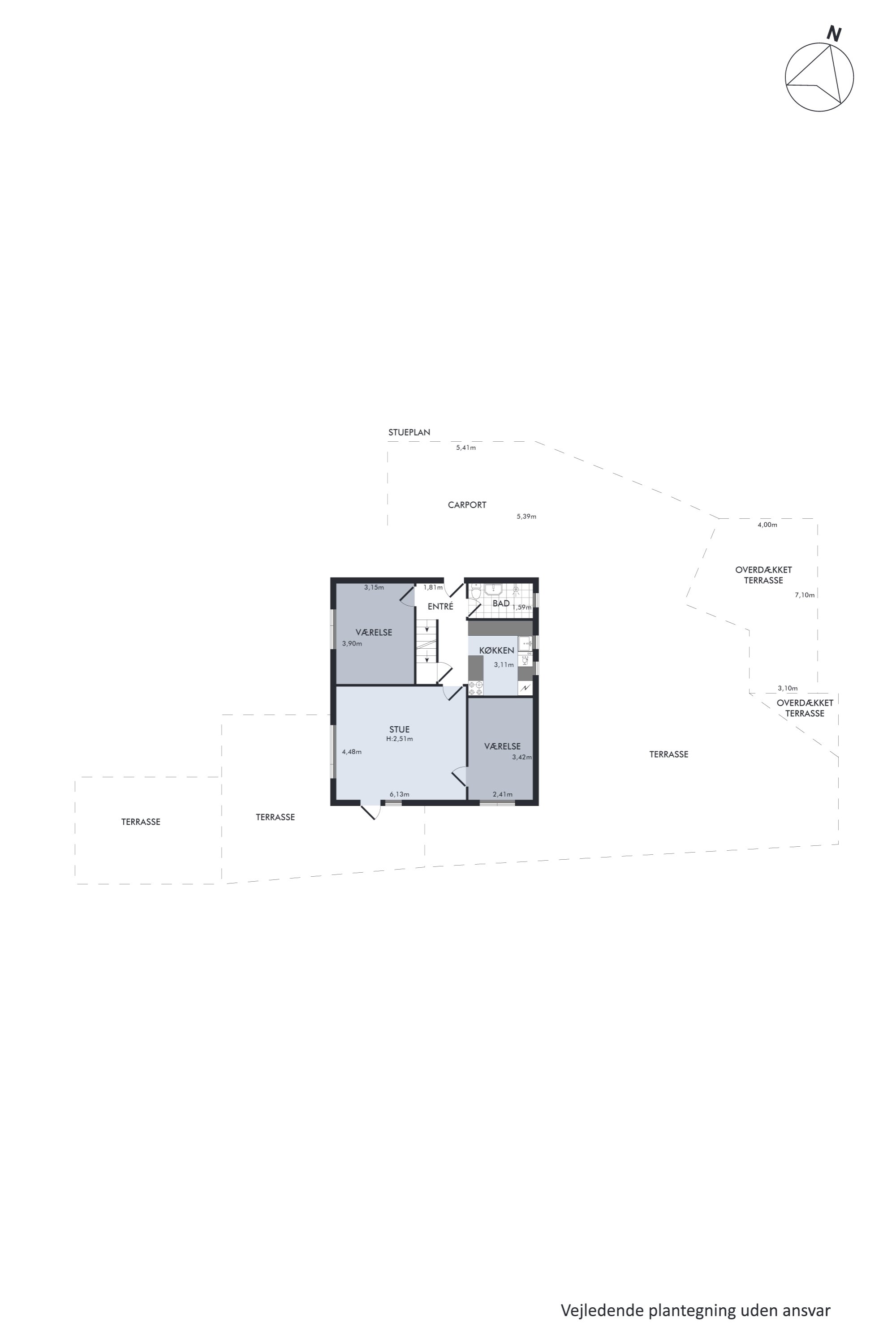 Plantegninger billede af Tindbæk Byvej 11, Tindbæk, 8830 Tjele