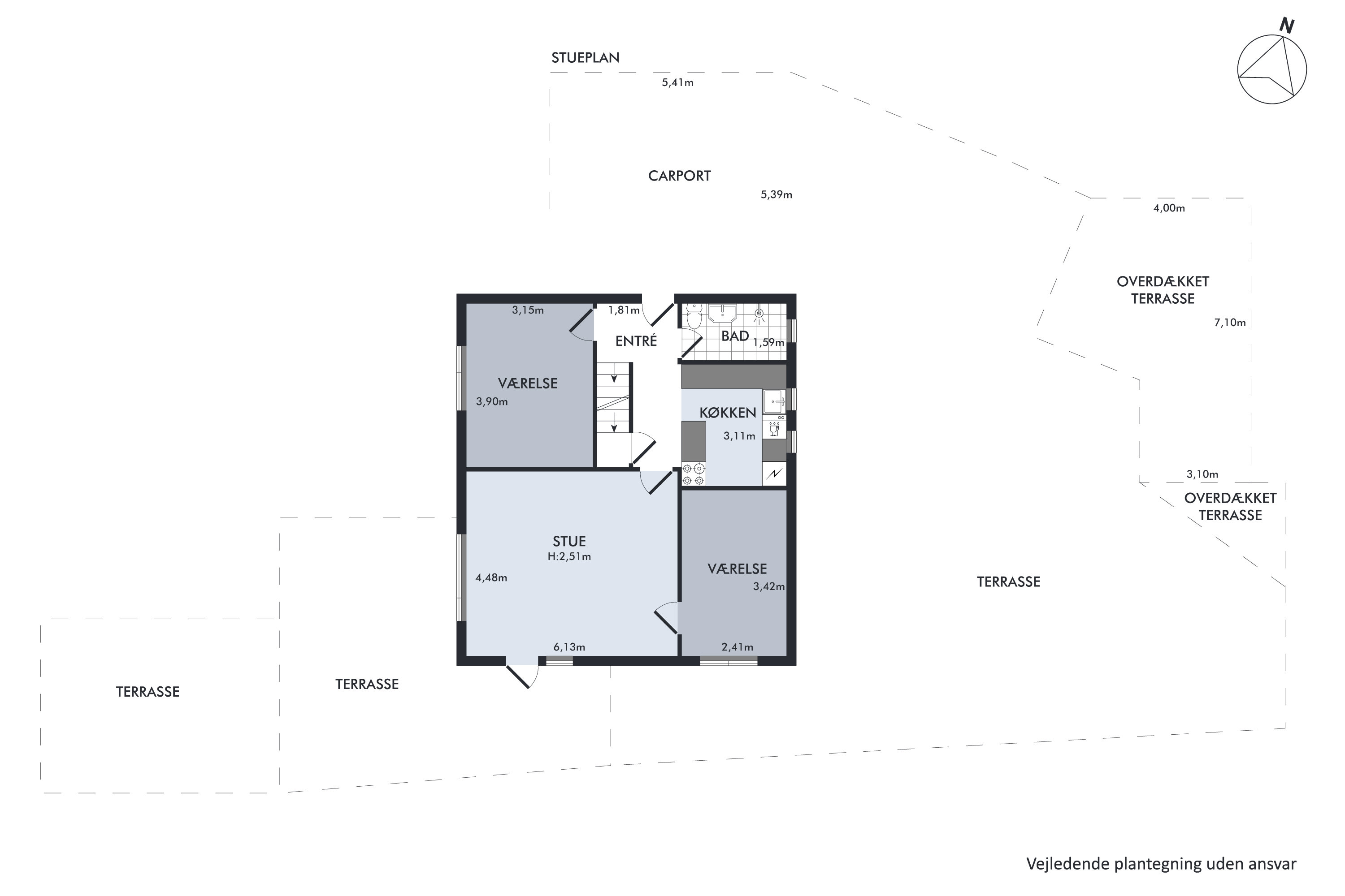 Plantegninger billede af Tindbæk Byvej 11, Tindbæk, 8830 Tjele