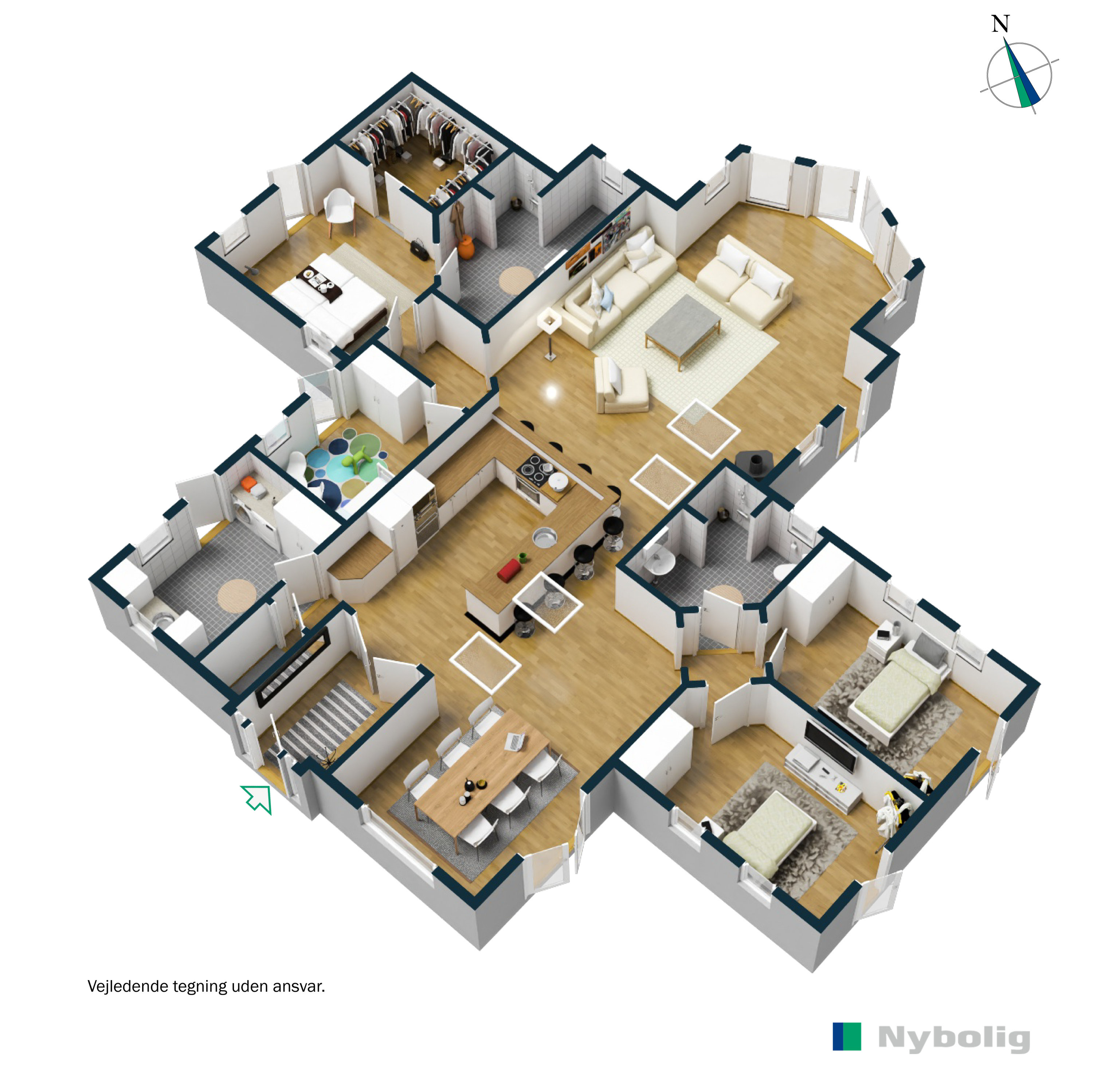 Plantegninger billede af Bjerget 20, 6800 Varde