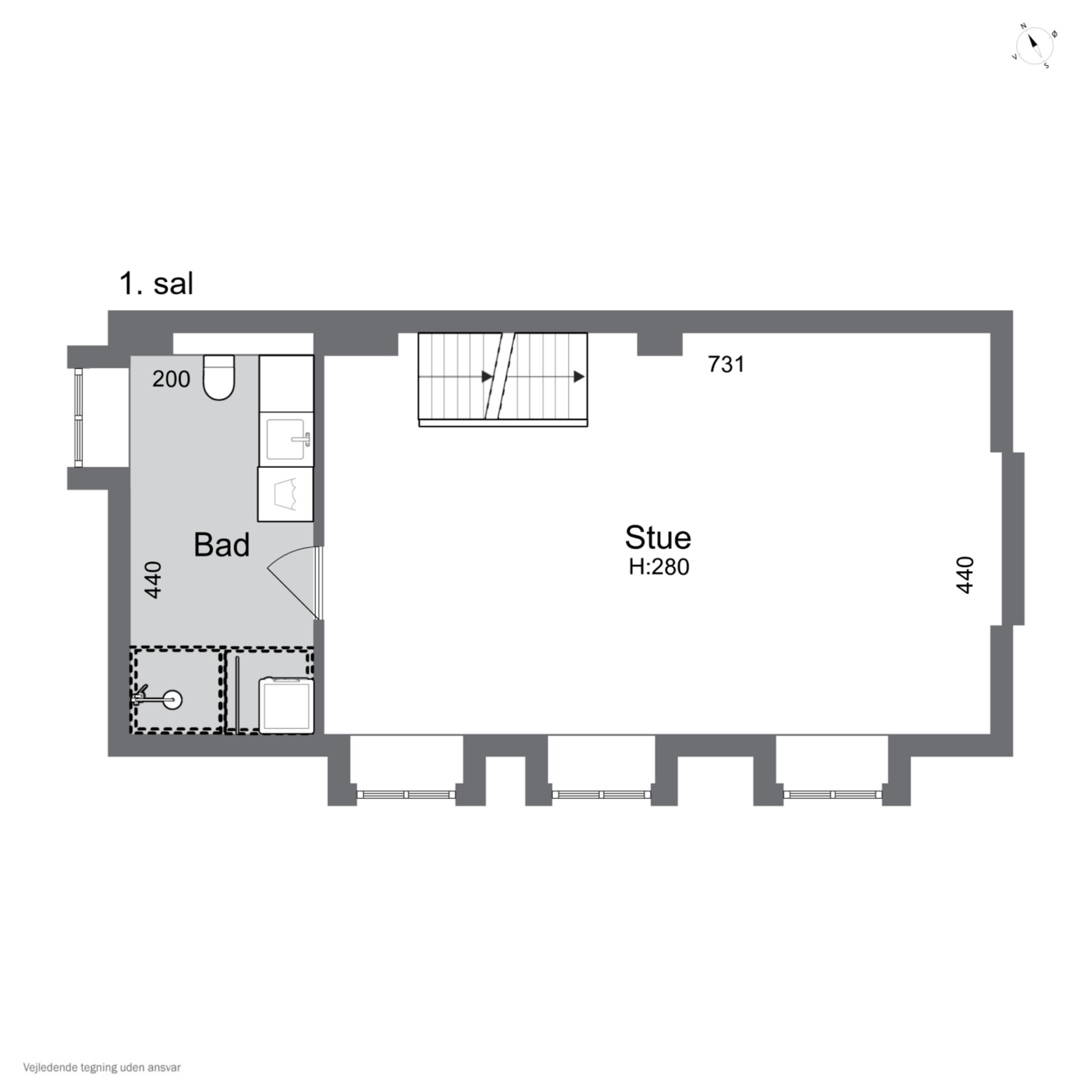 Plantegninger billede af Biens Allé 8A, 2300 København S