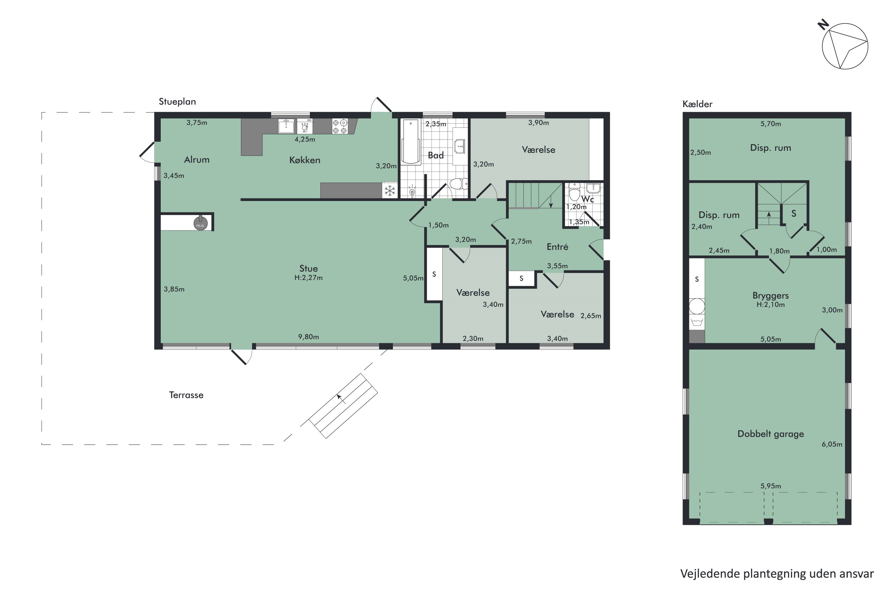 Plantegninger billede af Landlystvej 39, Gug, 9210 Aalborg SØ