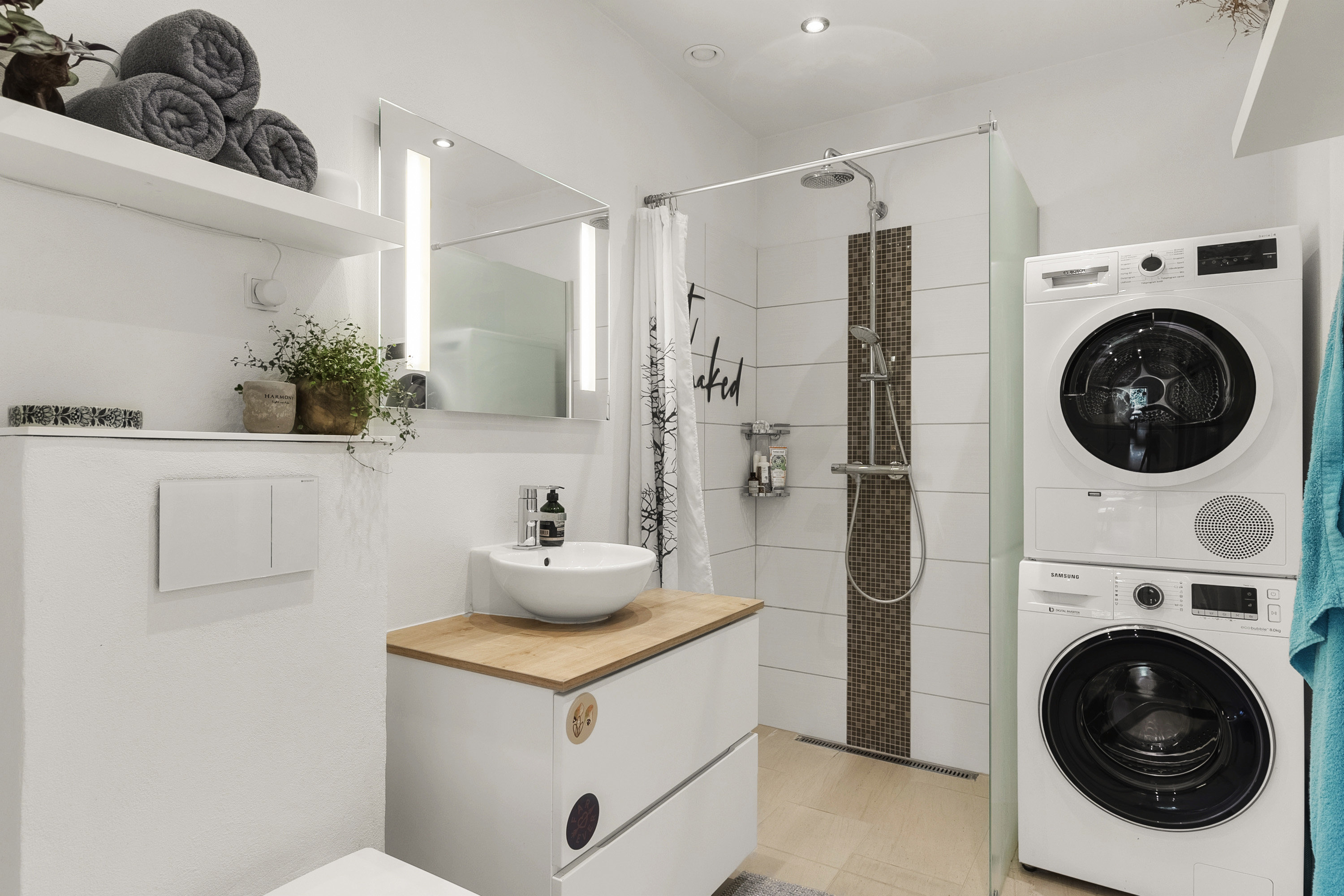 Fremhævet badeværelse billede i fuldskærmstilstand. Billede af Hørretvej 25A, st.. 4., 8320 Mårslet