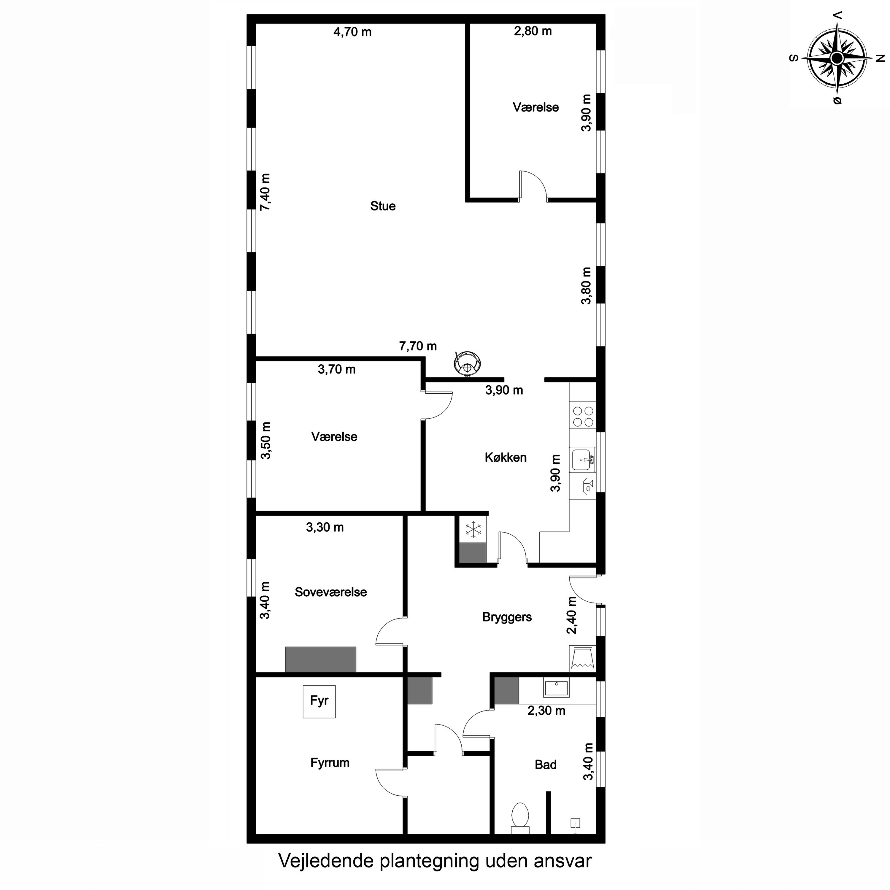 Plantegninger billede af Bækbyvej 7, Skalstrup, 7570 Vemb
