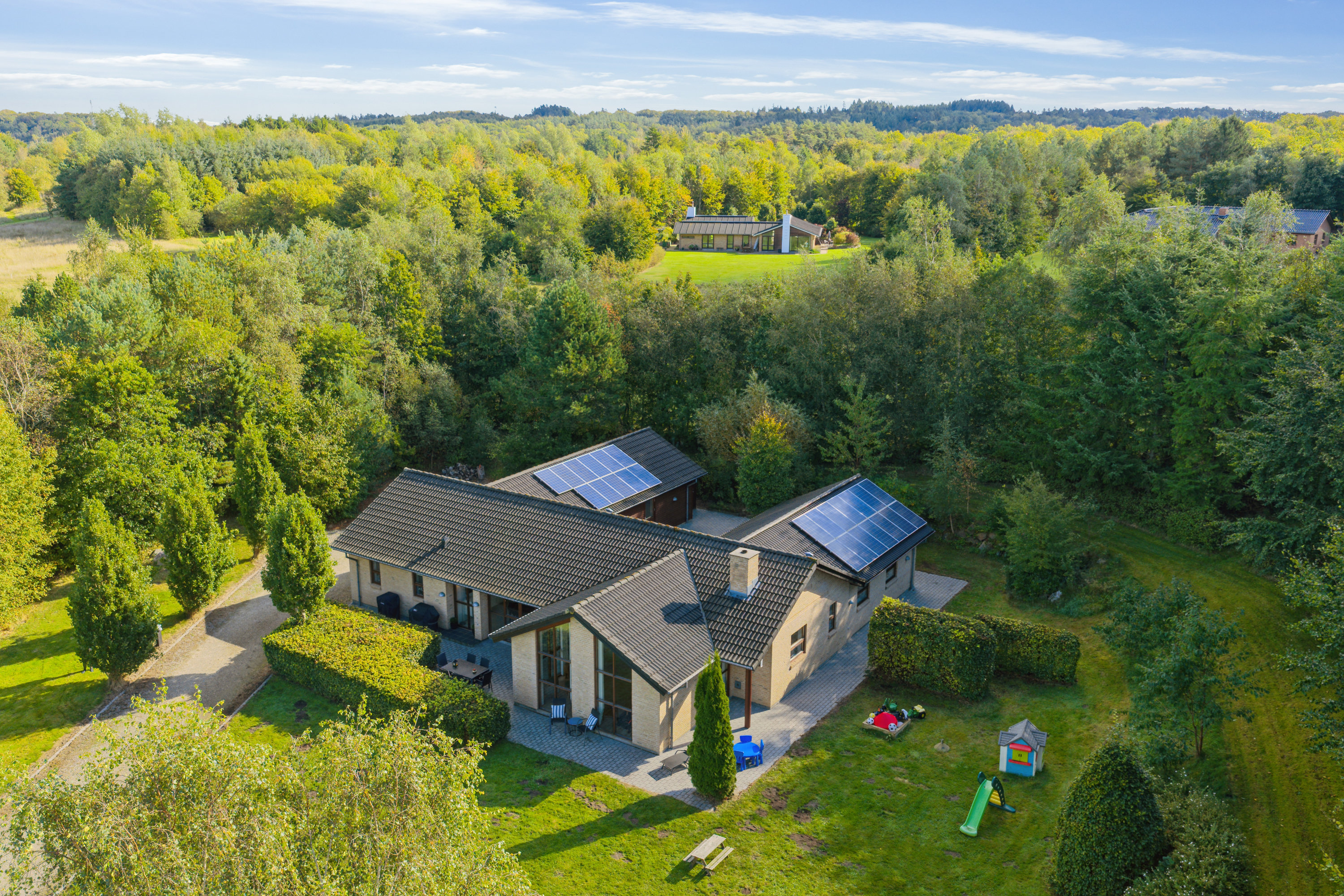Fremhævet luftfoto billede i fuldskærmstilstand. Billede af Skodshøj 39, Guldbæk, 9530 Støvring