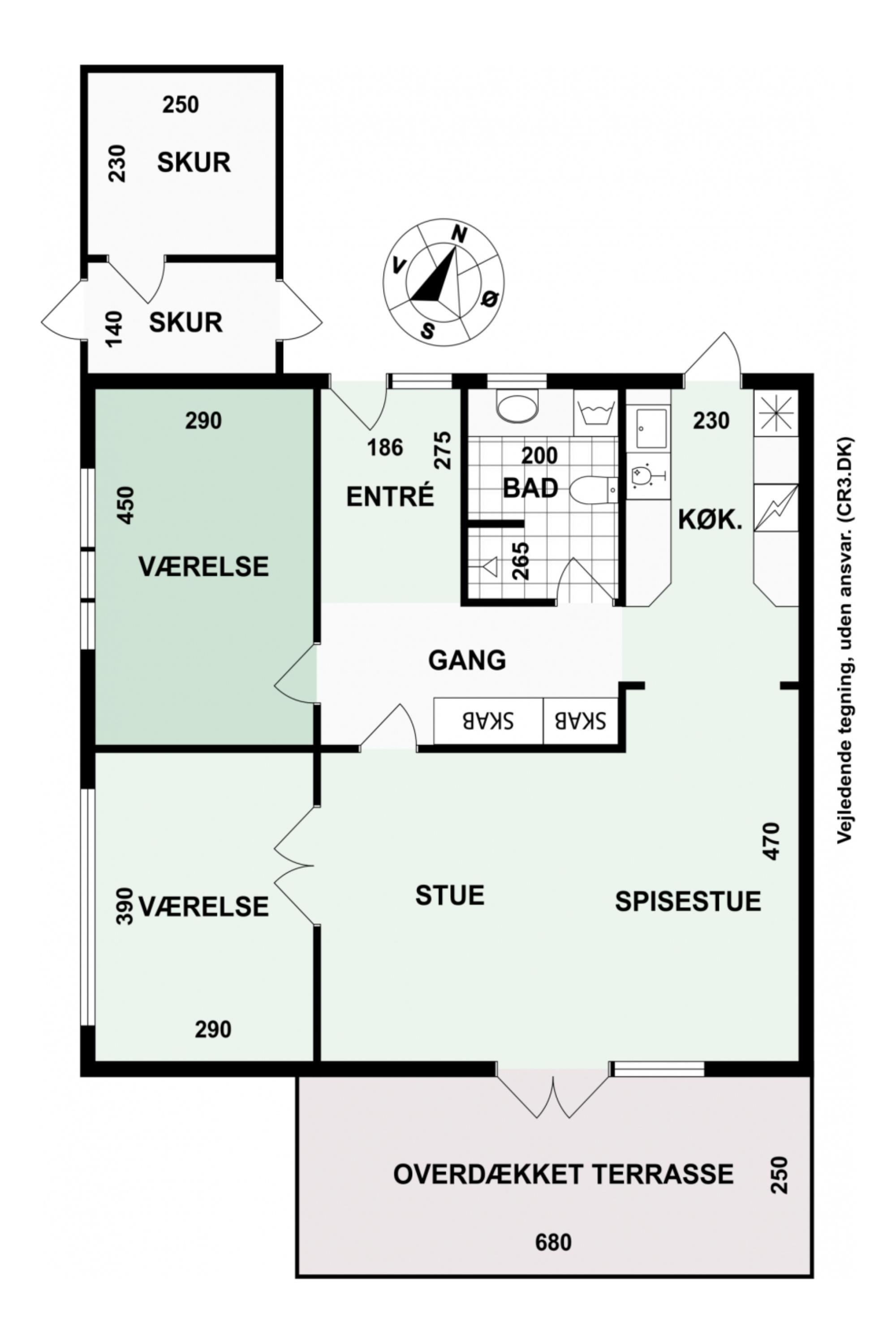 Plantegninger billede af Granvænget 7B, 3100 Hornbæk