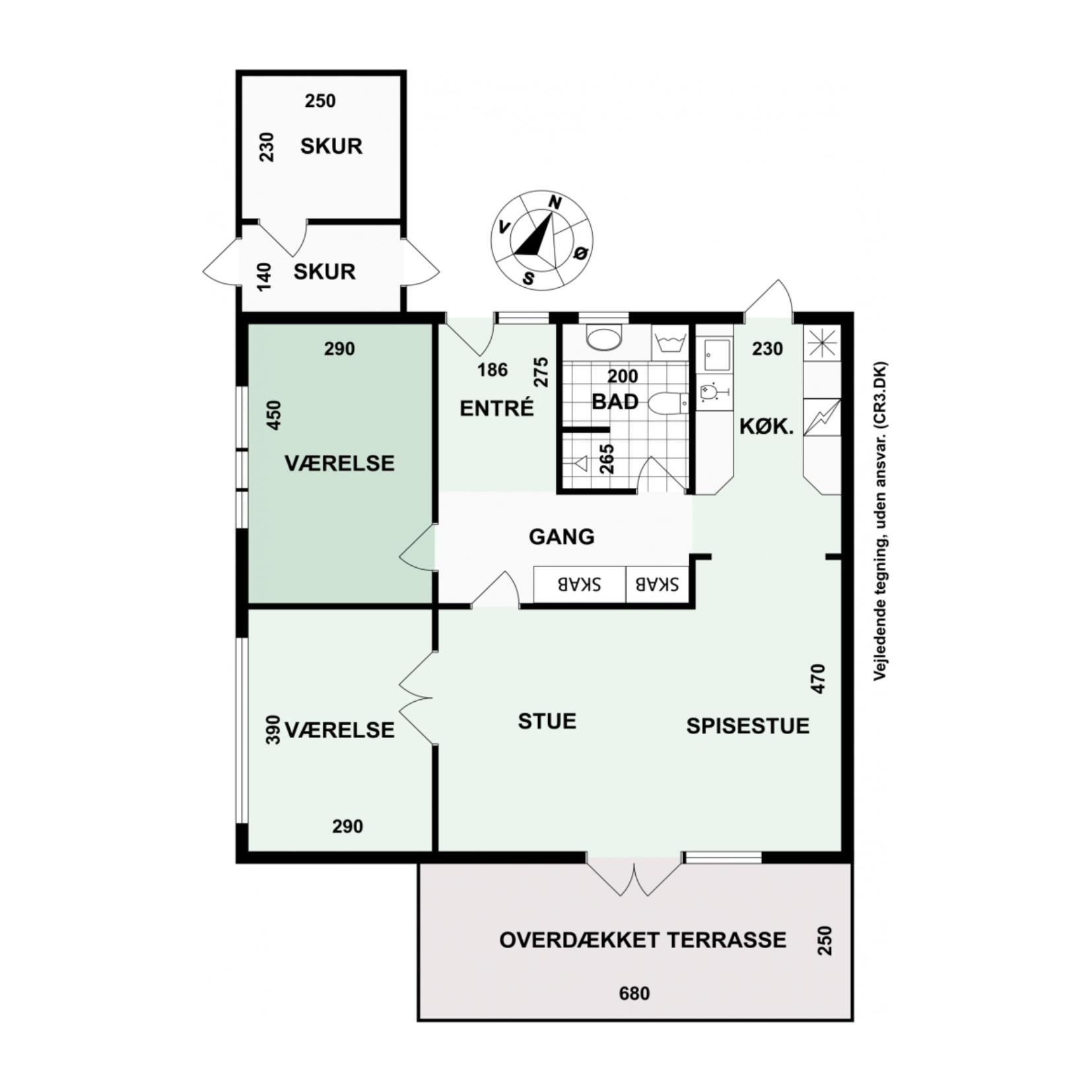 Plantegninger billede af Granvænget 7B, 3100 Hornbæk