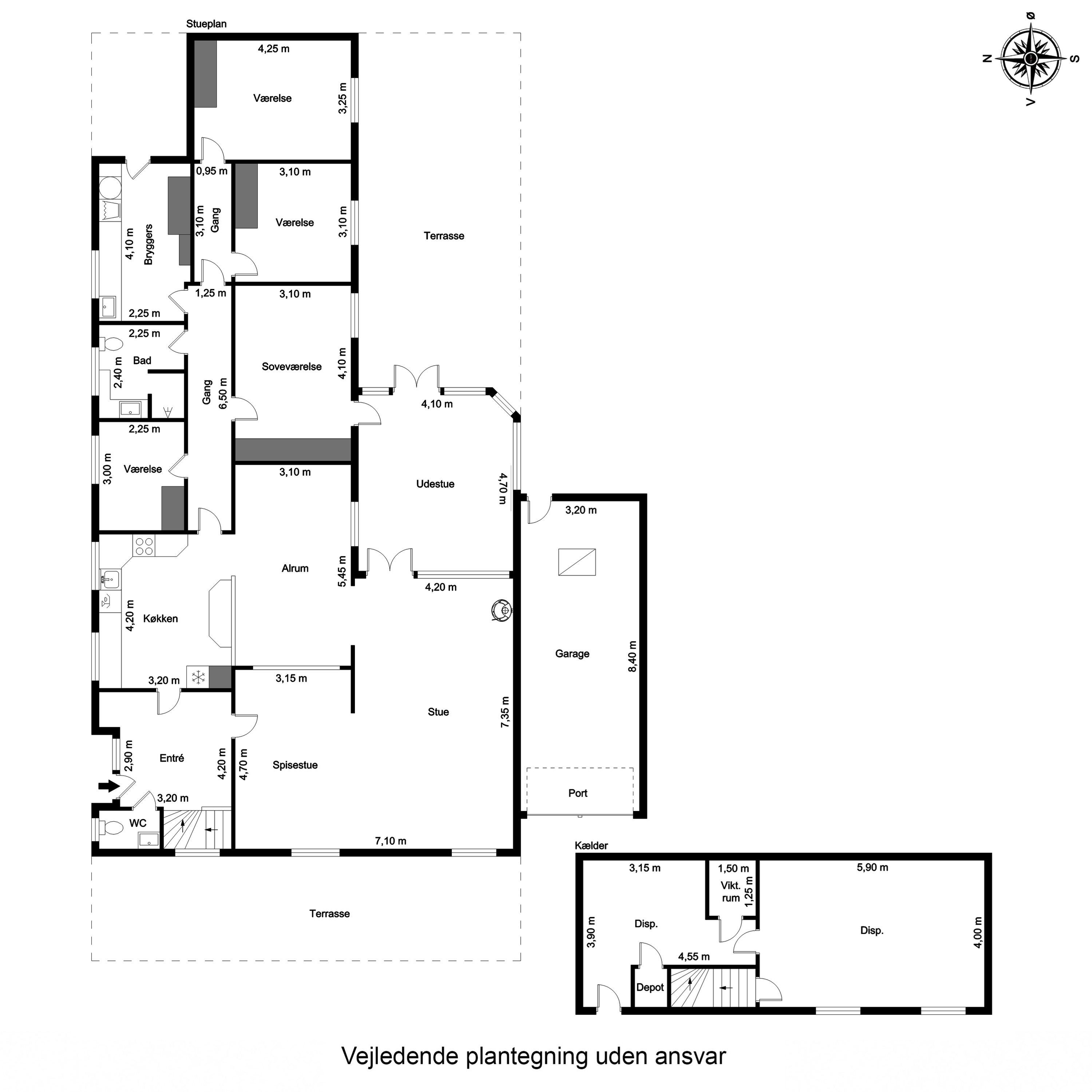 Plantegninger billede af Ahornvej 1, 7200 Grindsted