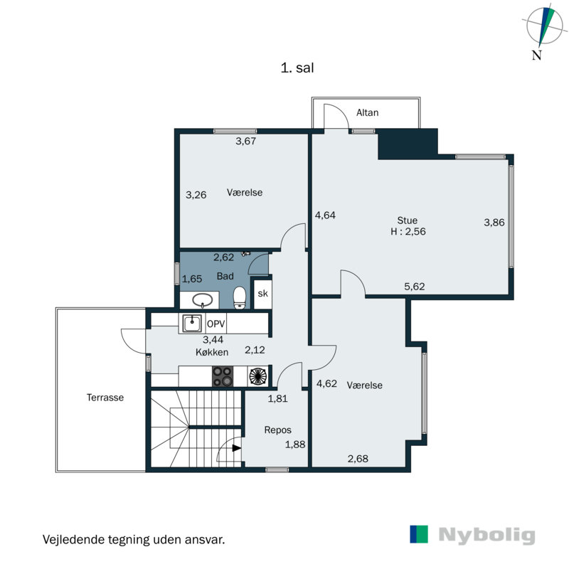 Plantegninger billede af Aldersrovej 32, 1., Trøjborg , 8200 Aarhus N