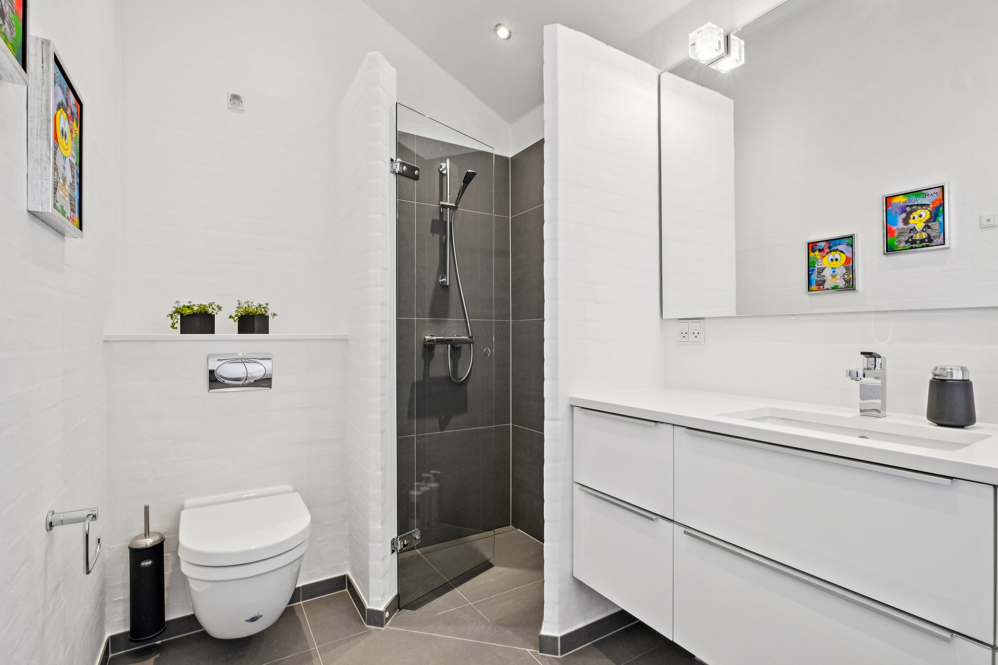 Fremhævet badeværelse billede i fuldskærmstilstand. Billede af Straussvej 6, 8920 Randers NV