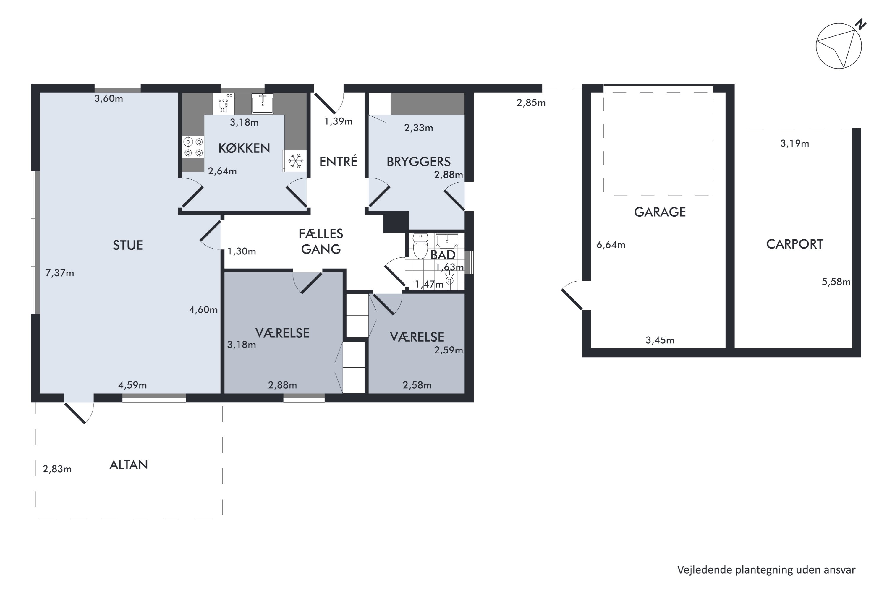 Plantegninger billede af Bakkevænget 32, Sønder Dråby, 7900 Nykøbing M