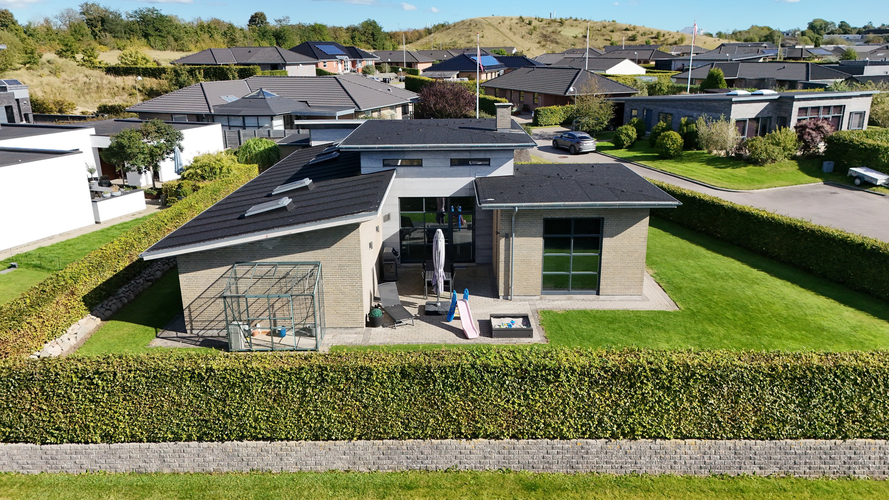 Fremhævet luftfoto billede i fuldskærmstilstand. Billede af Hostrupkrogen 26, 9500 Hobro