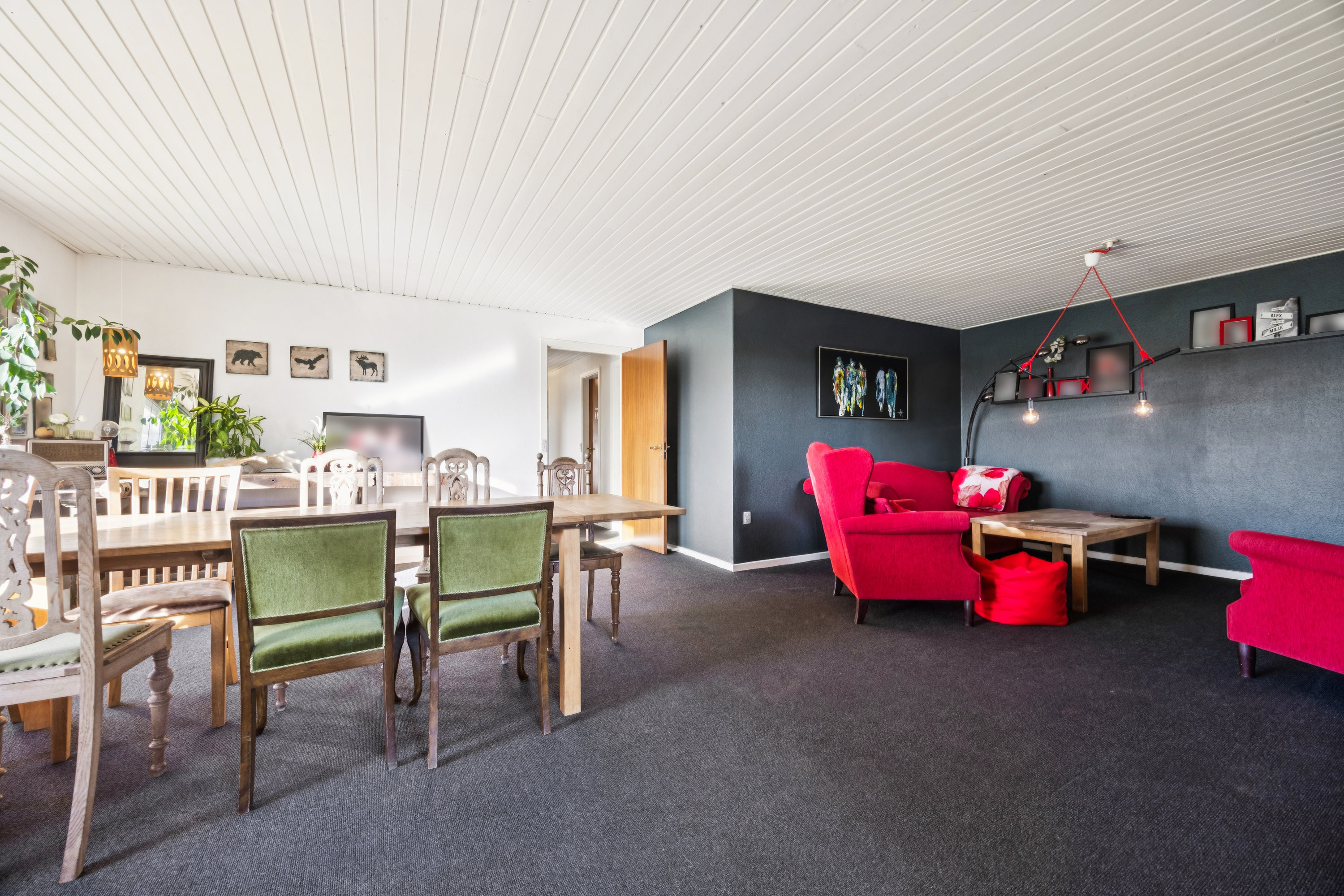 Fremhævet stue billede i fuldskærmstilstand. Billede af Tranekærvej 25, Kaas, 9490 Pandrup