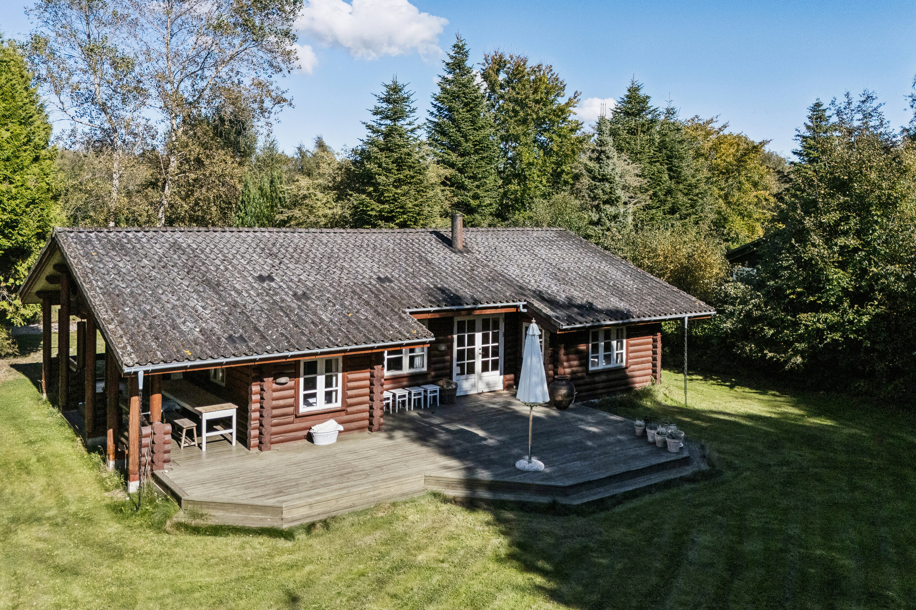 Fremhævet set fra haven billede i fuldskærmstilstand. Billede af Spurvevej 19, Ellinge Lyng, 4560 Vig