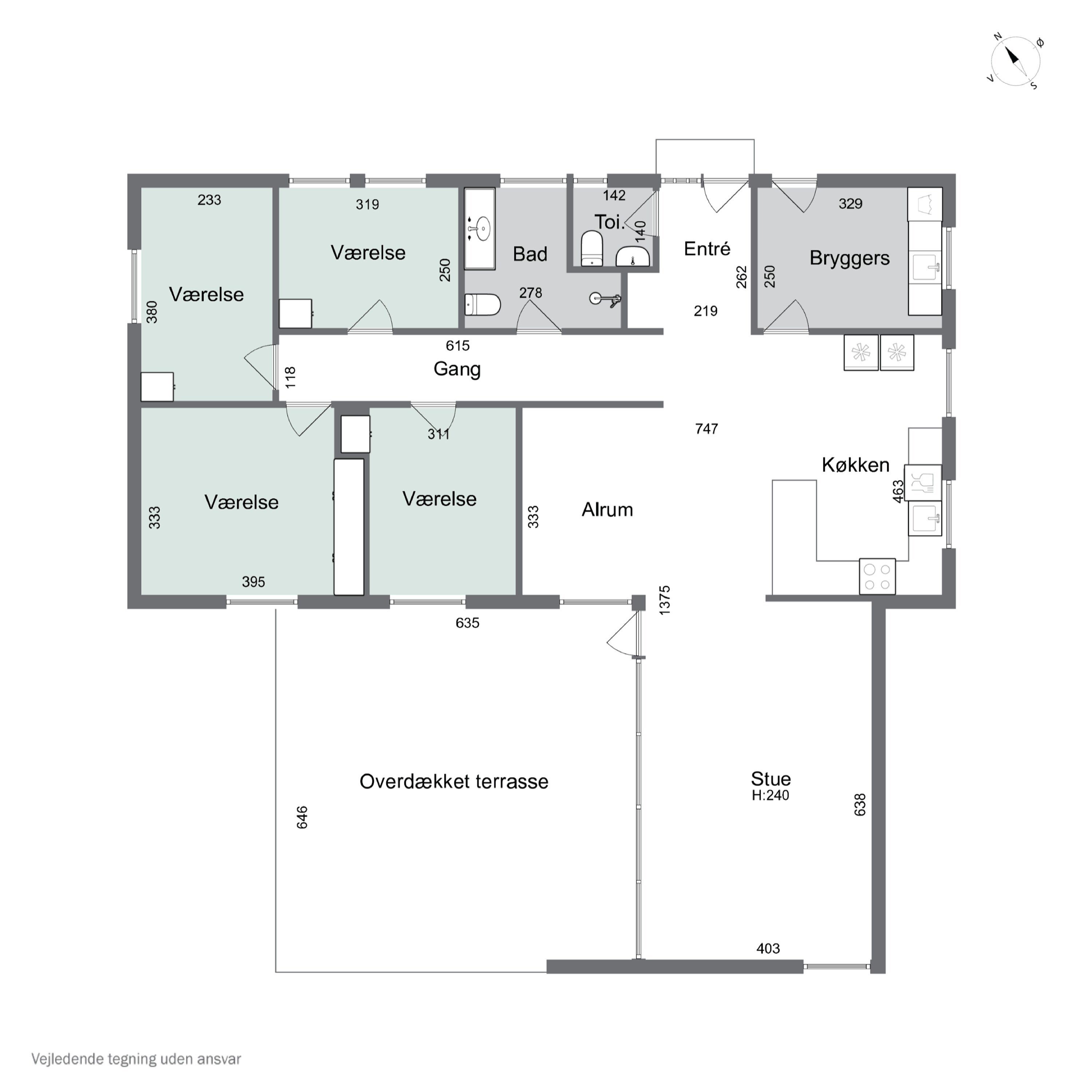 Plantegninger billede af Skovvænget 13, 6630 Rødding