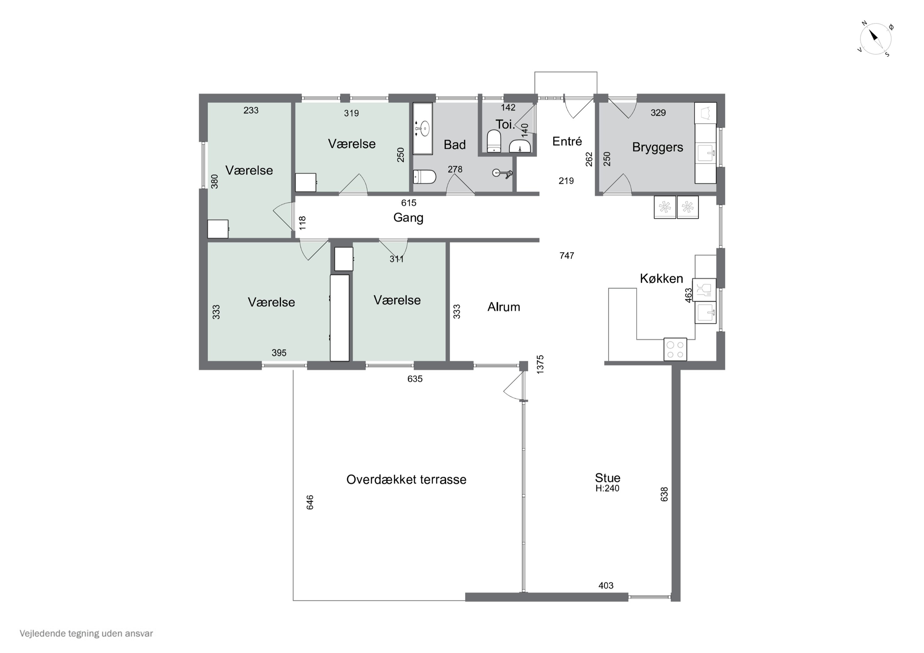 Plantegninger billede af Skovvænget 13, 6630 Rødding