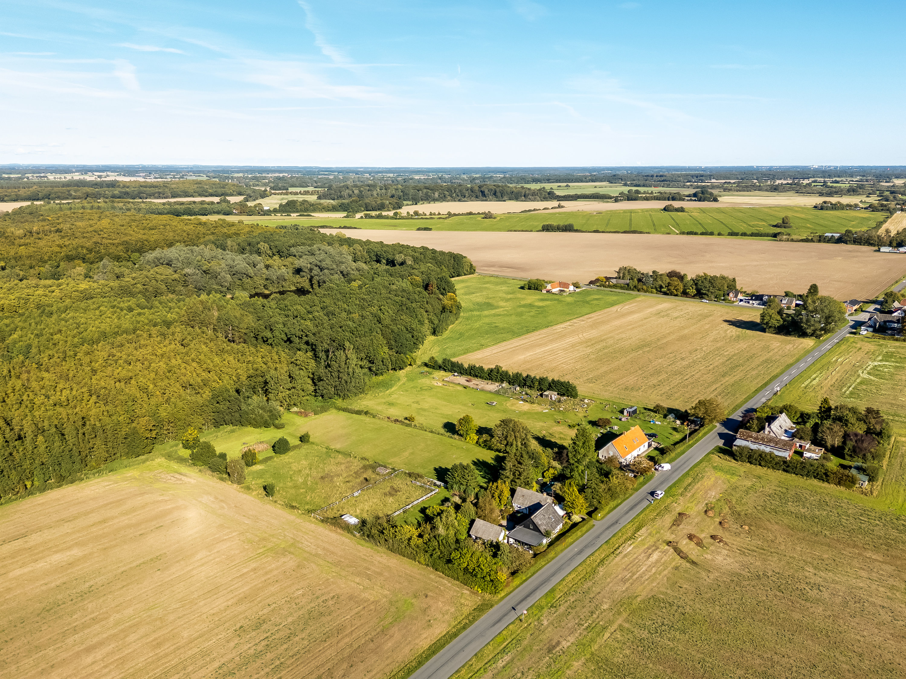 Fremhævet luftfoto billede i fuldskærmstilstand. Billede af Nørregårdsvej 10, Slemminge, 4990 Sakskøbing