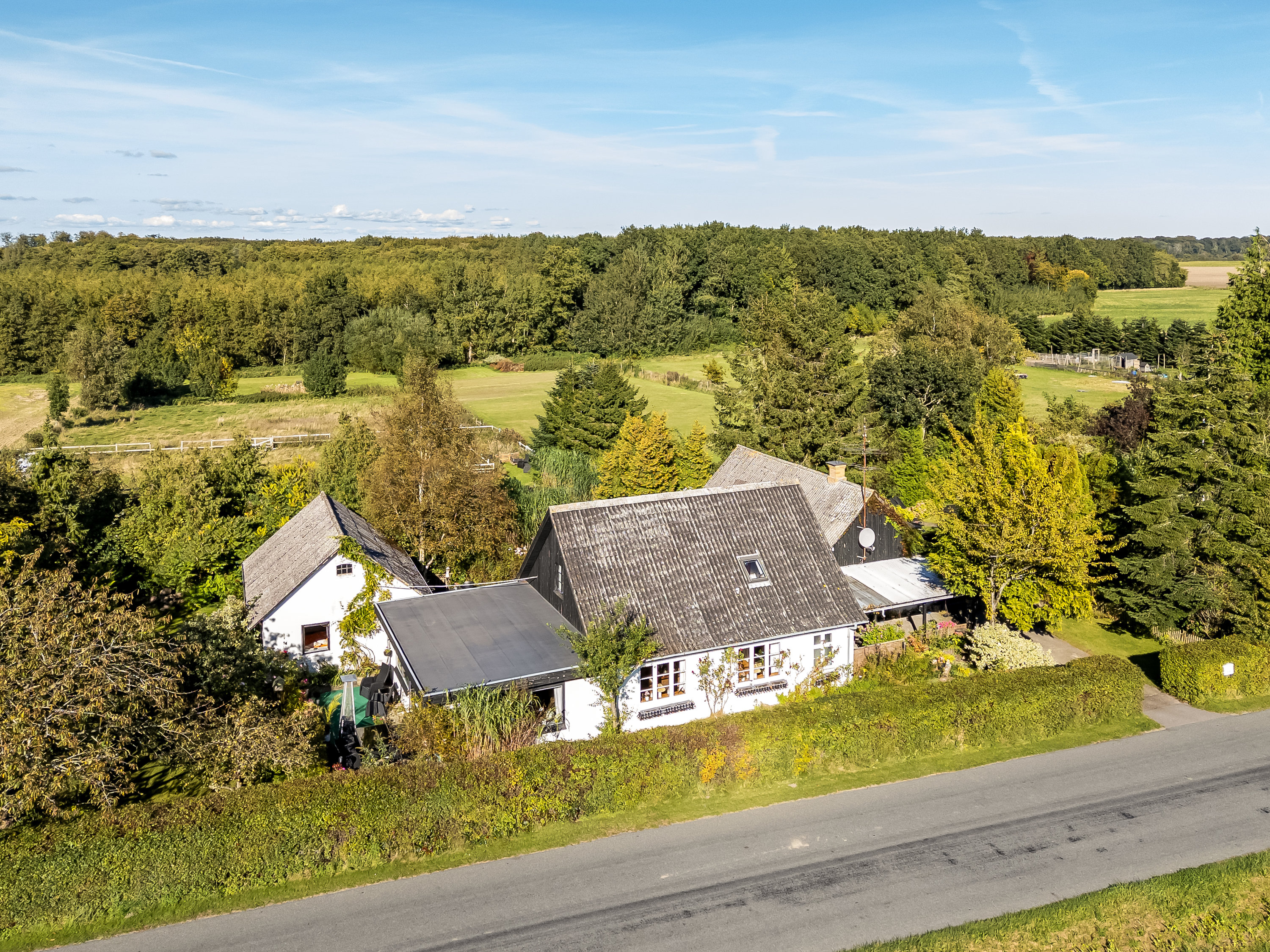 Fremhævet luftfoto billede i fuldskærmstilstand. Billede af Nørregårdsvej 10, Slemminge, 4990 Sakskøbing