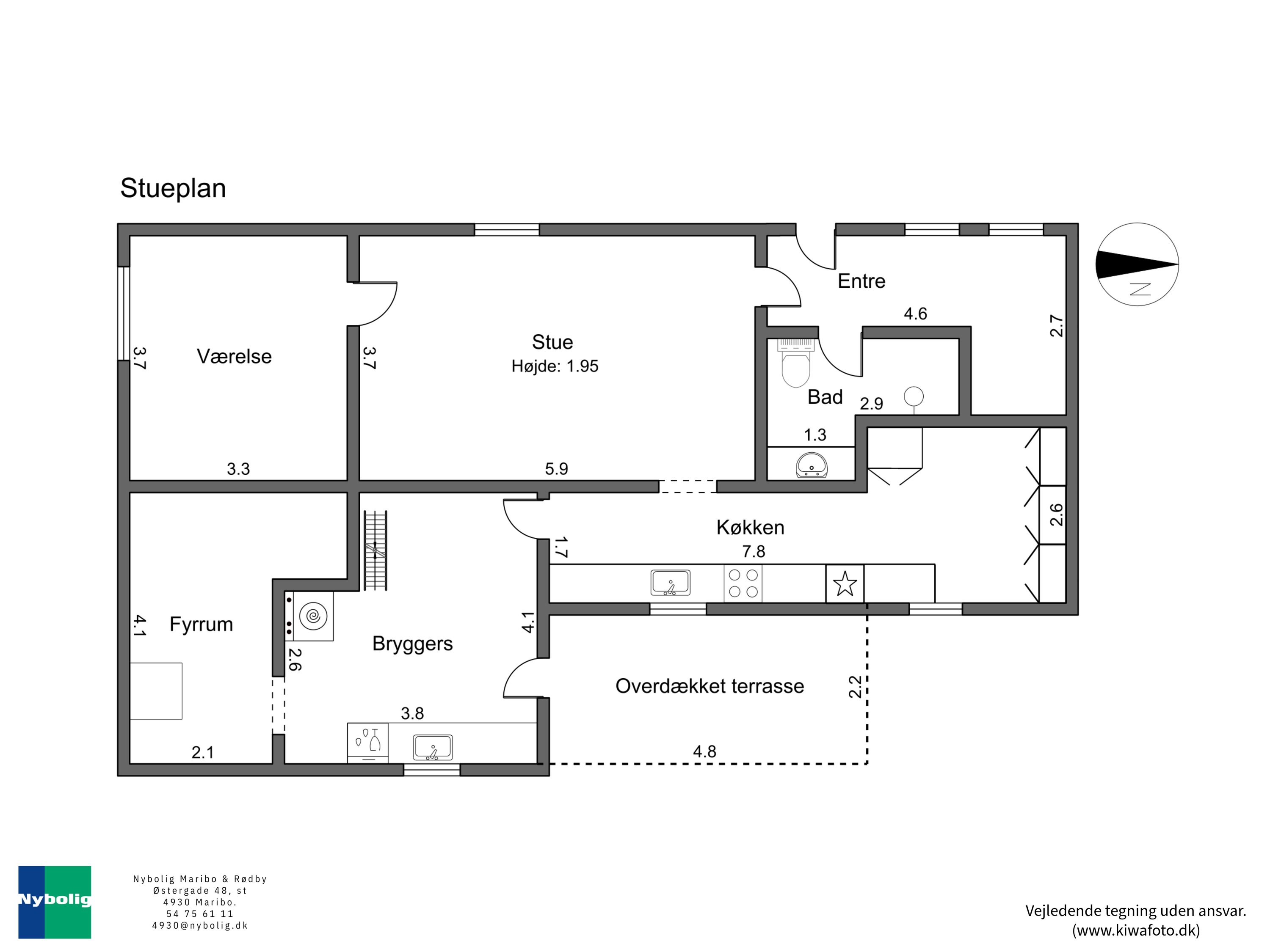 Plantegninger billede af Østervej 3, 4983 Dannemare