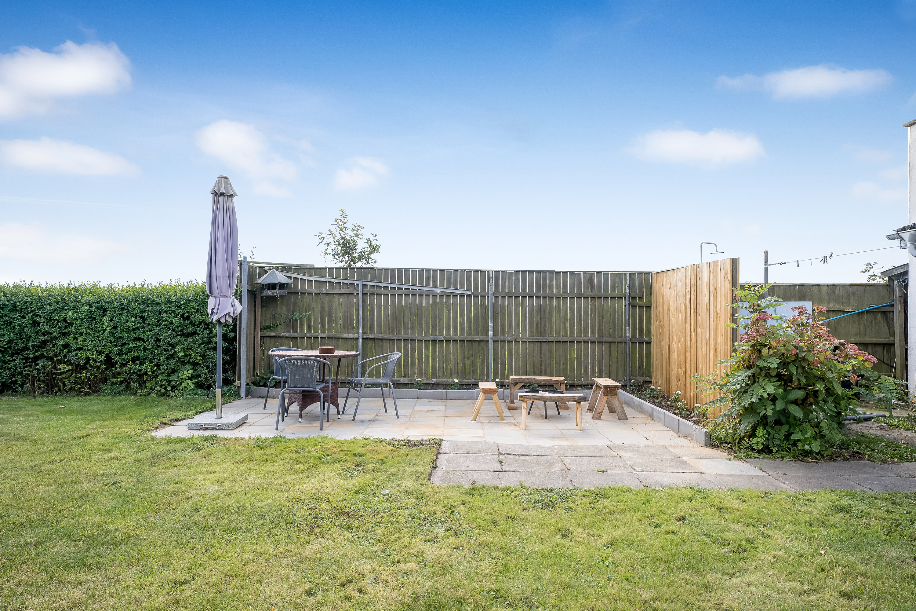 Fremhævet terrasse billede i fuldskærmstilstand. Billede af Østervej 3, 4983 Dannemare