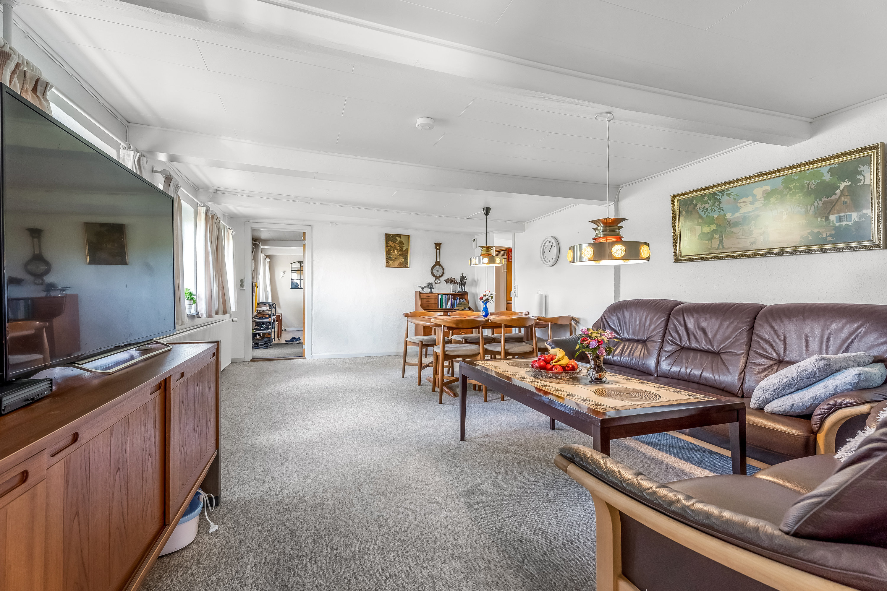 Fremhævet stue billede i fuldskærmstilstand. Billede af Østervej 3, 4983 Dannemare