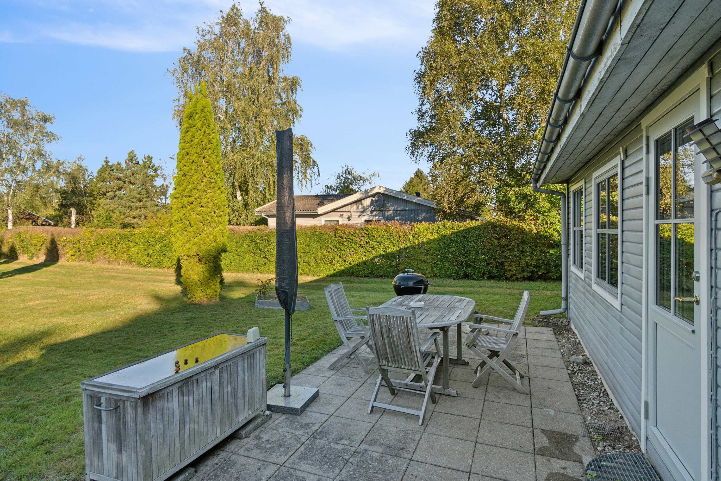 Fremhævet terrasse billede i fuldskærmstilstand. Billede af Hellevej 9, Kaldred, 4593 Eskebjerg