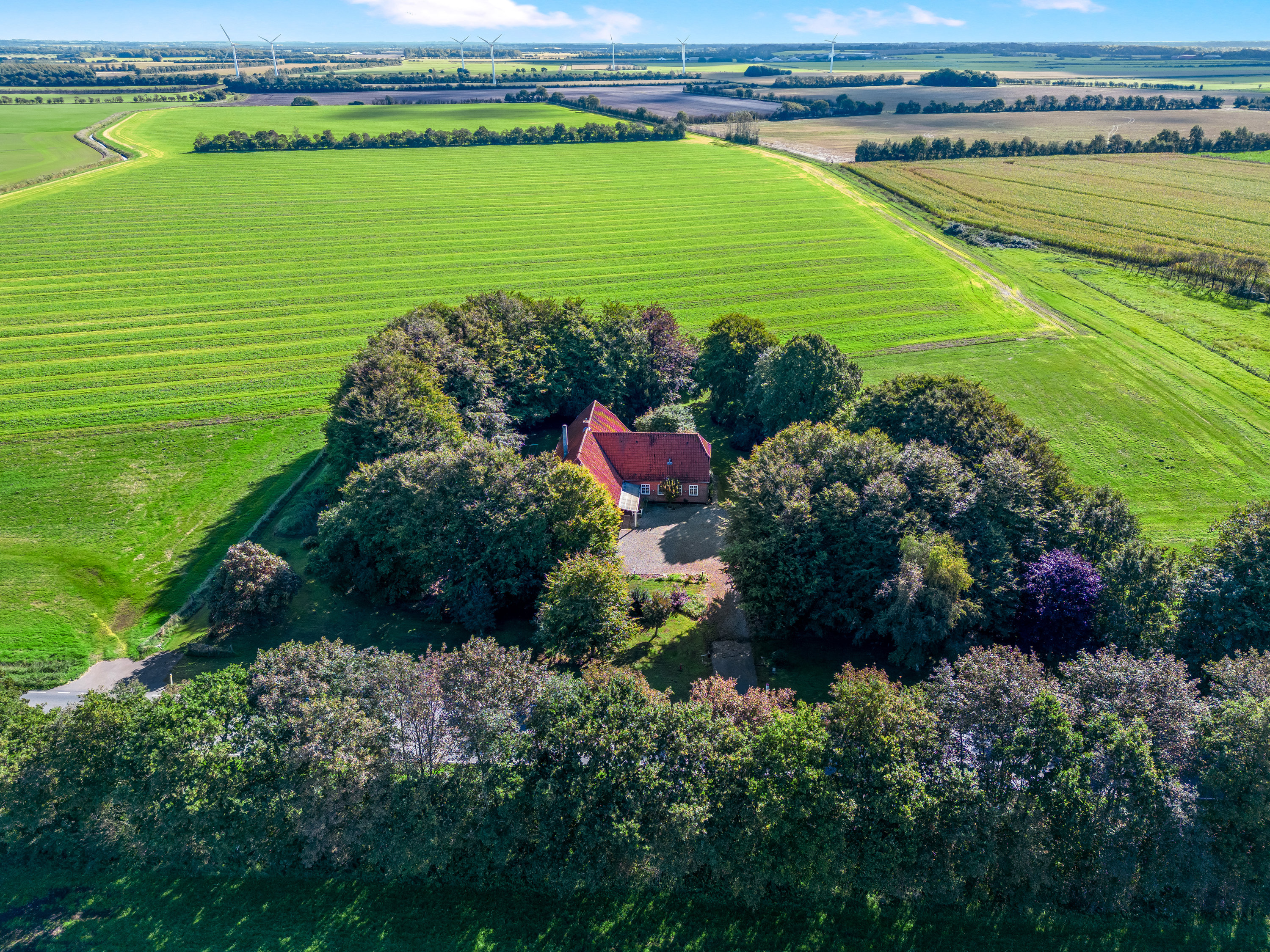 Fremhævet luftfoto billede i fuldskærmstilstand. Billede af Branderupvej 30, Bjerndrup, 6240 Løgumkloster