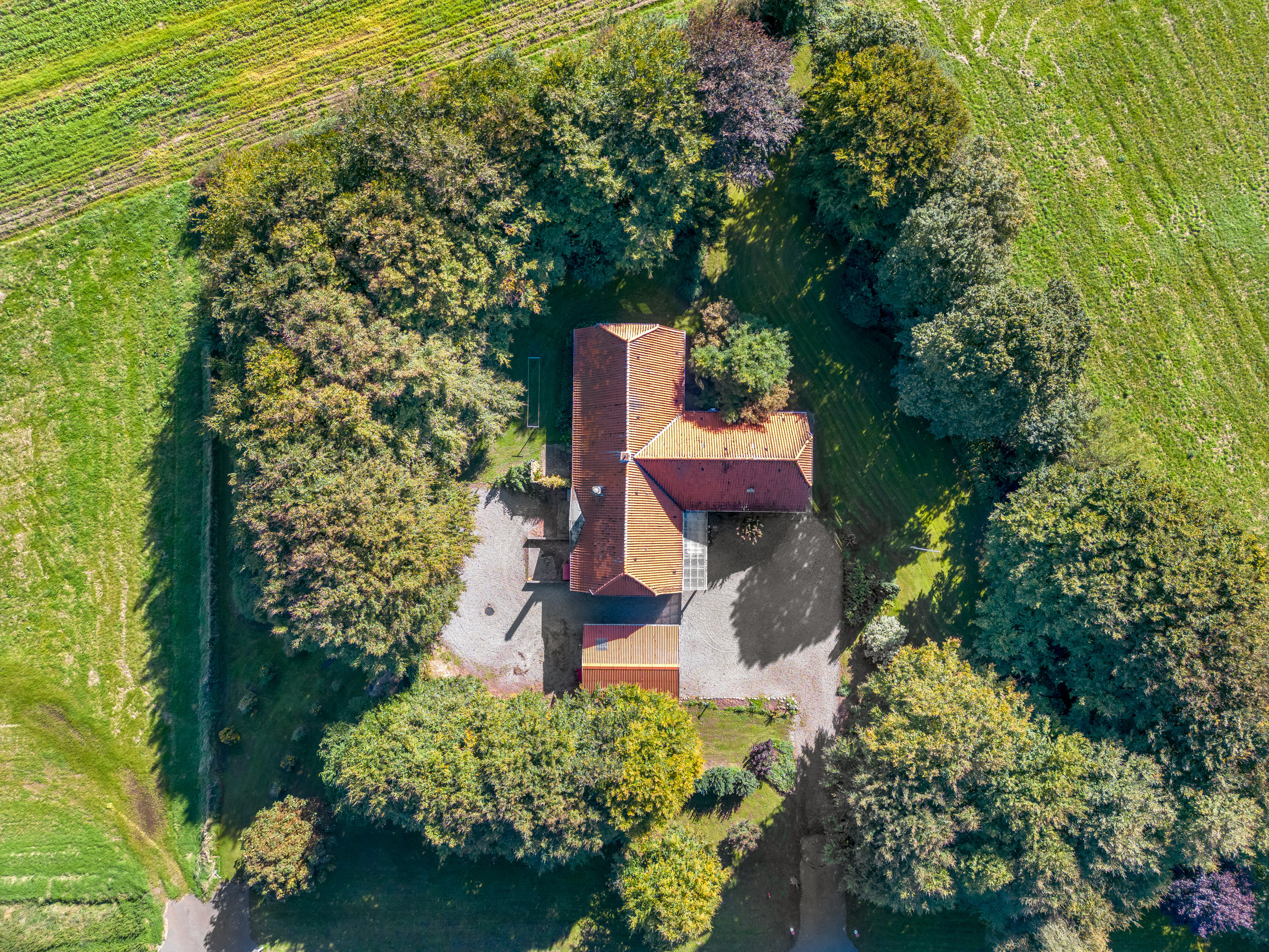 Fremhævet luftfoto billede i fuldskærmstilstand. Billede af Branderupvej 30, Bjerndrup, 6240 Løgumkloster