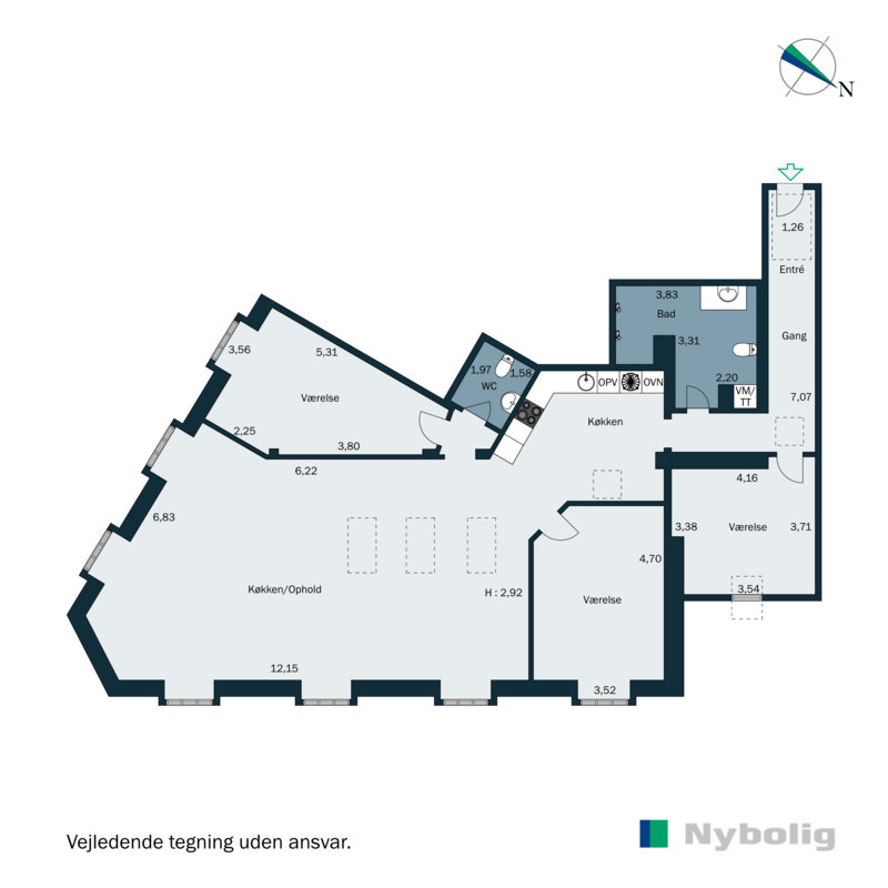 Plantegninger billede af Klosterstræde 3, 4. 3., 1157 København K