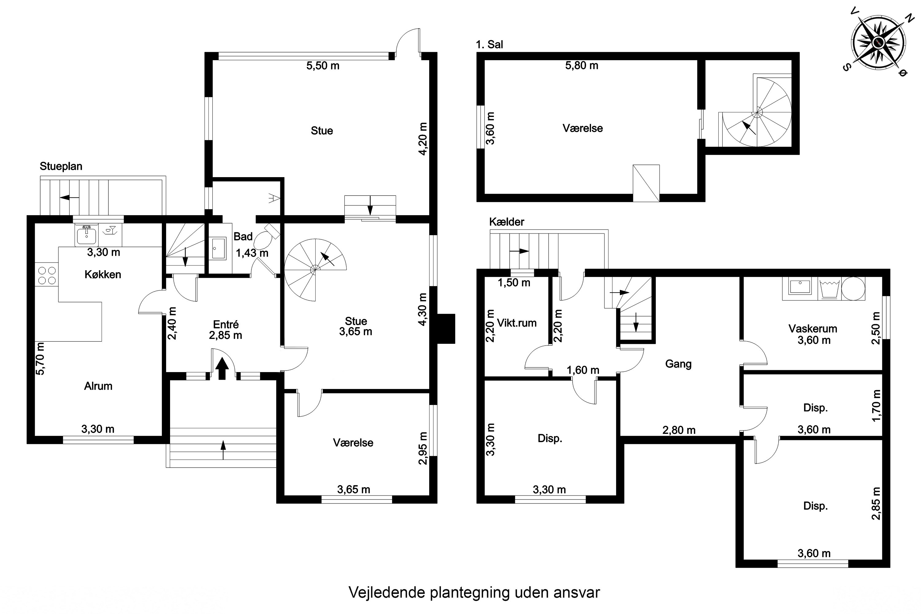 Plantegninger billede af Kirkevej 21, Pindstrup, 8550 Ryomgård