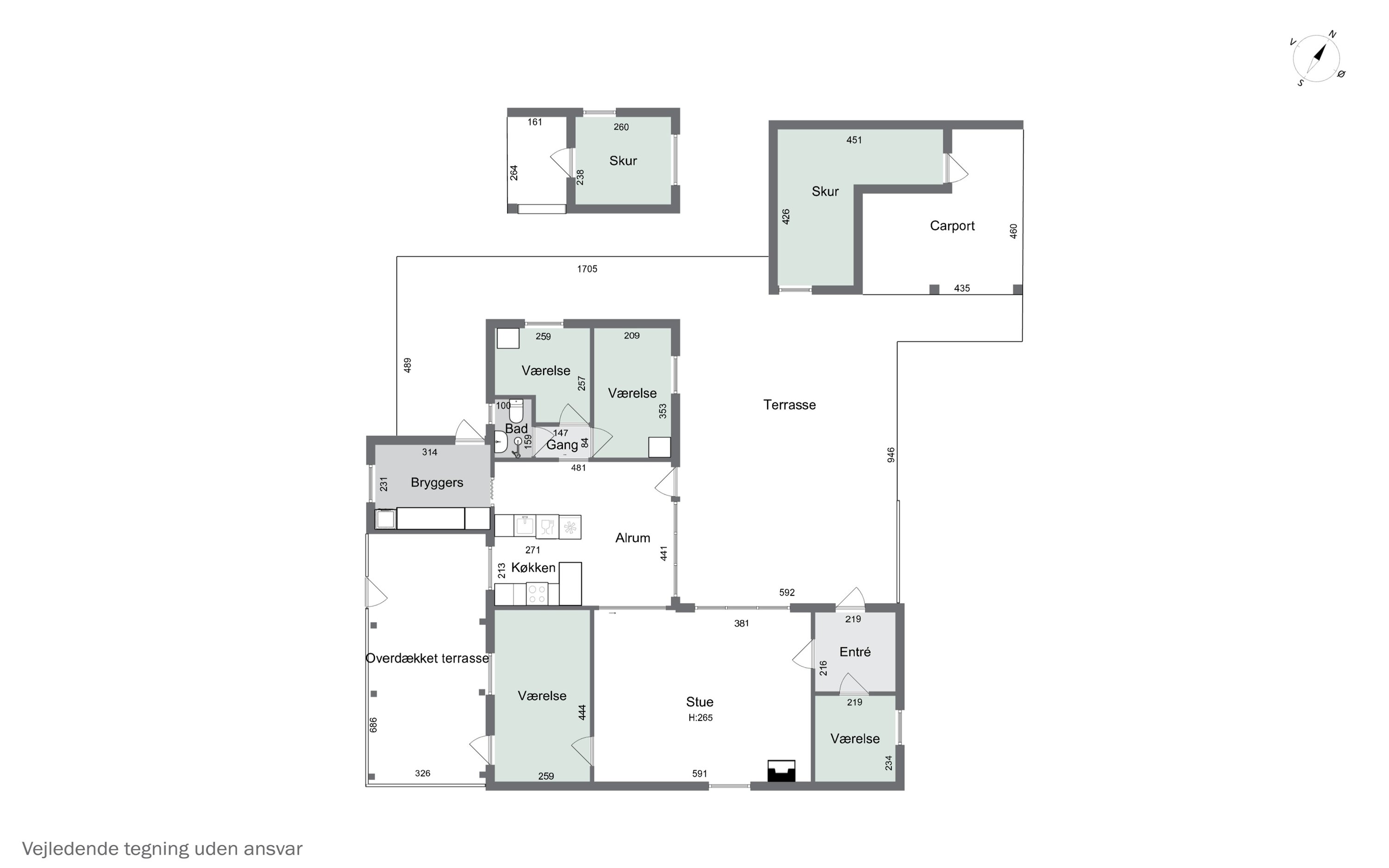Plantegninger billede af Olaf Poulsensvej 5, Evetofte, 3370 Melby