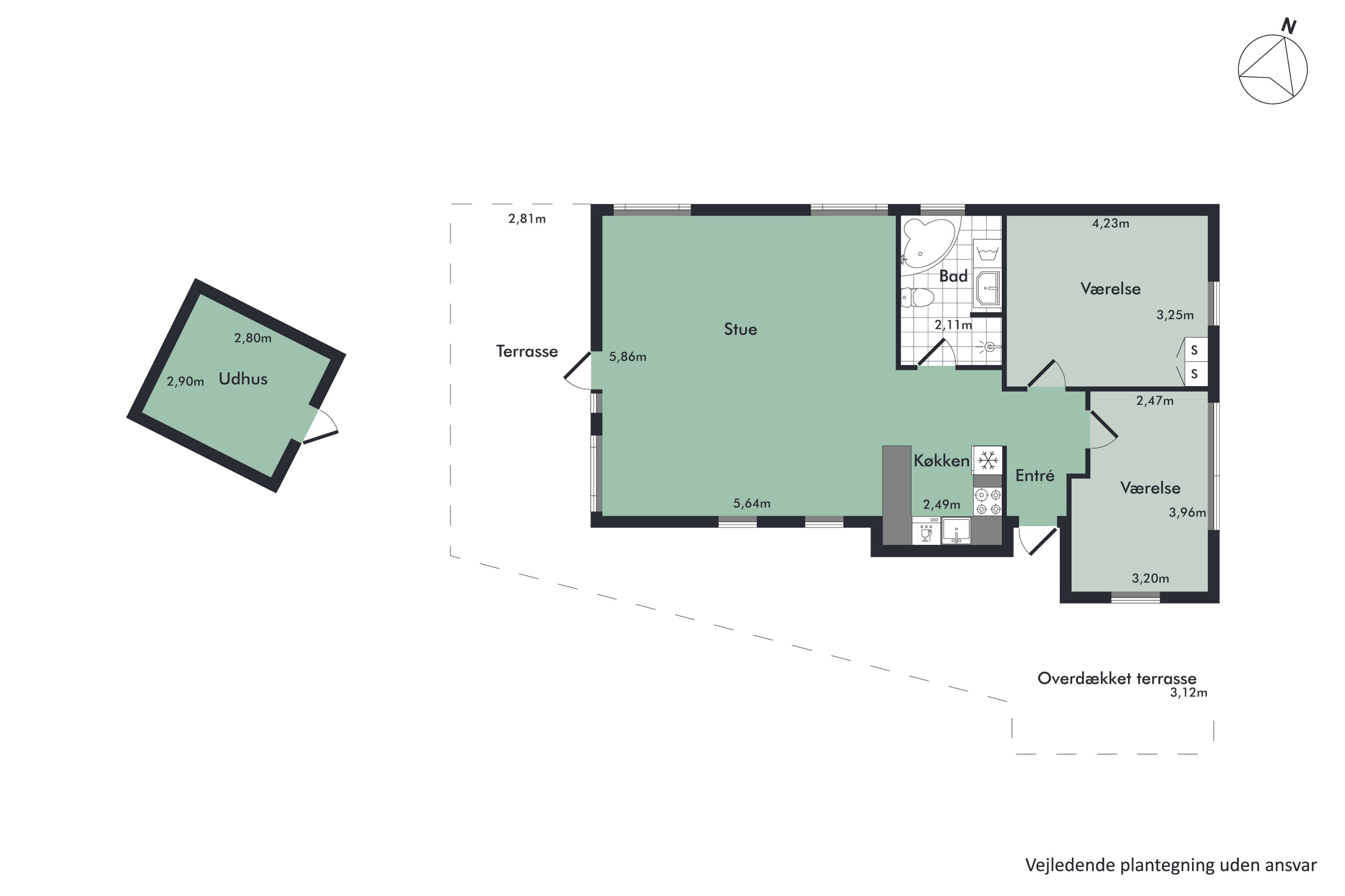 Plantegninger billede af Søndergade 36, Hou, 9370 Hals