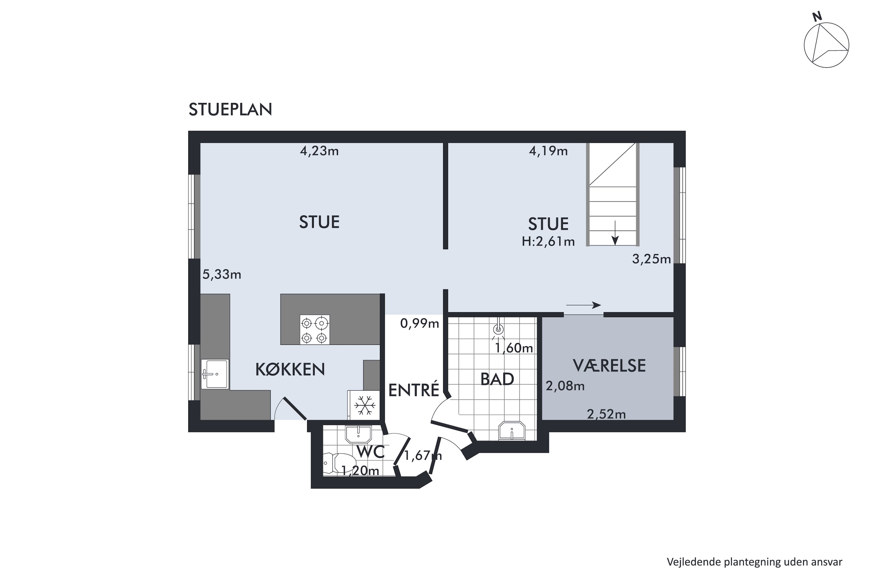 Plantegninger billede af Langelandsvej 51, st.. th., 2000 Frederiksberg