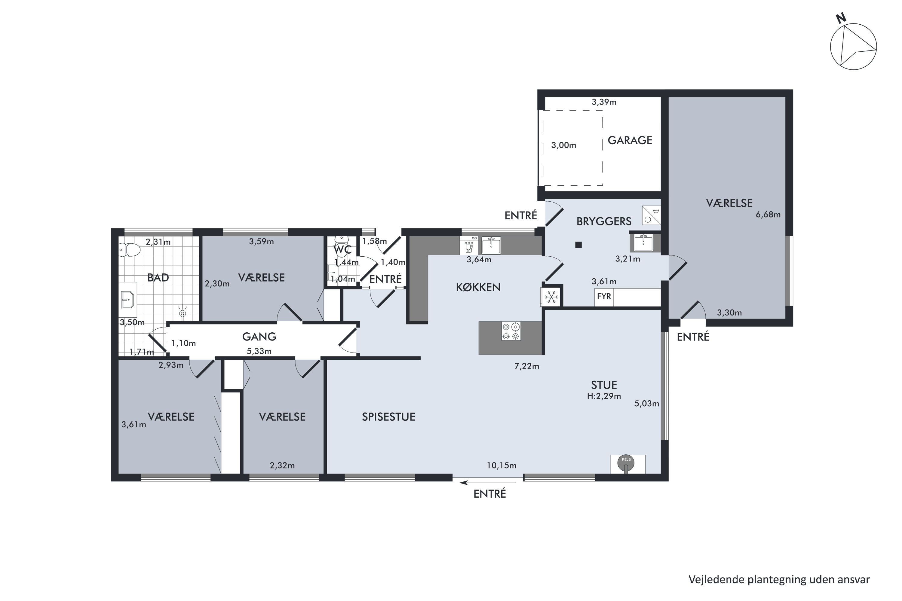 Plantegninger billede af K A Hasselbalchs Vej 30, 3070 Snekkersten