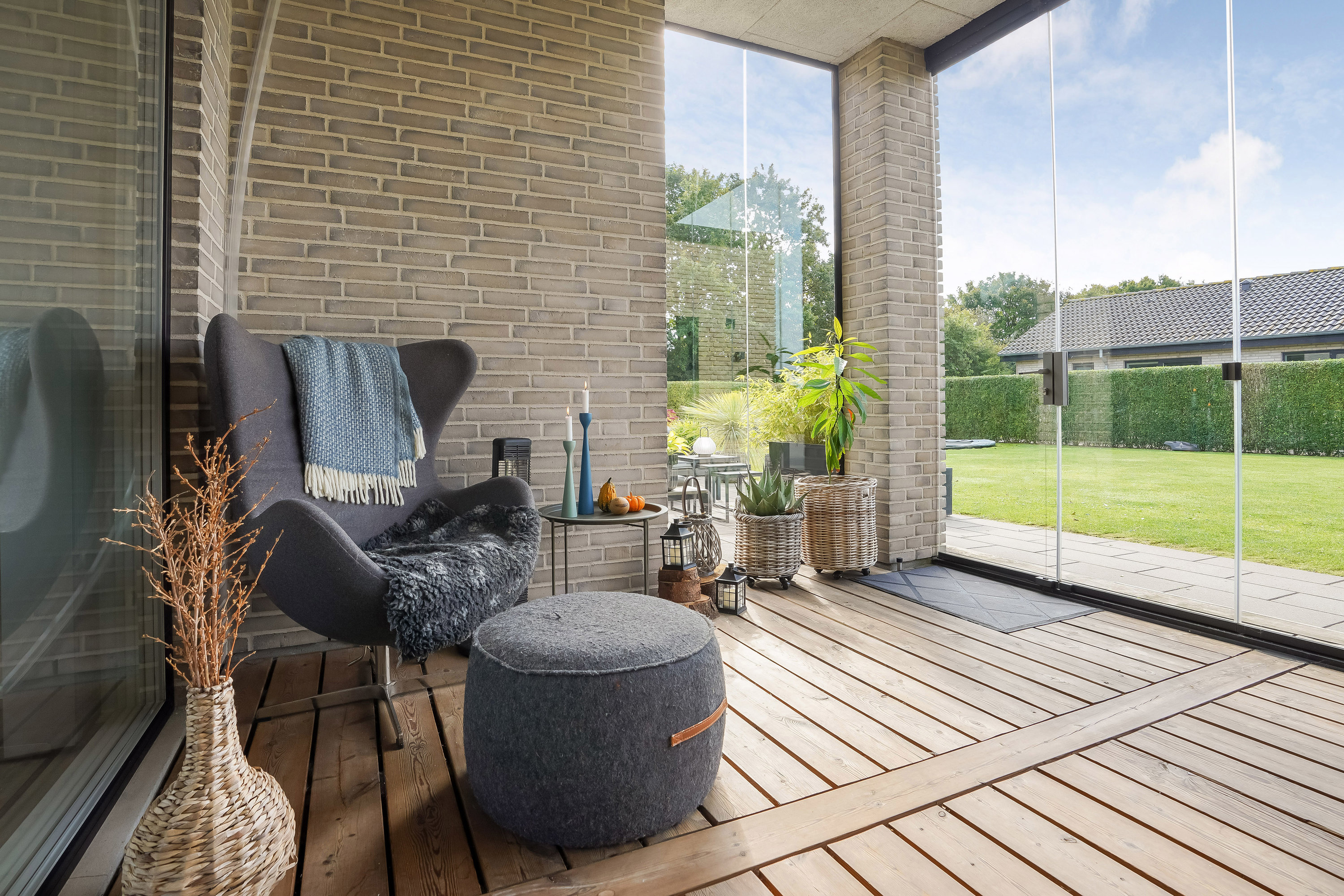 Fremhævet terrasse billede i fuldskærmstilstand. Billede af Hønseringen 5, 7190 Billund