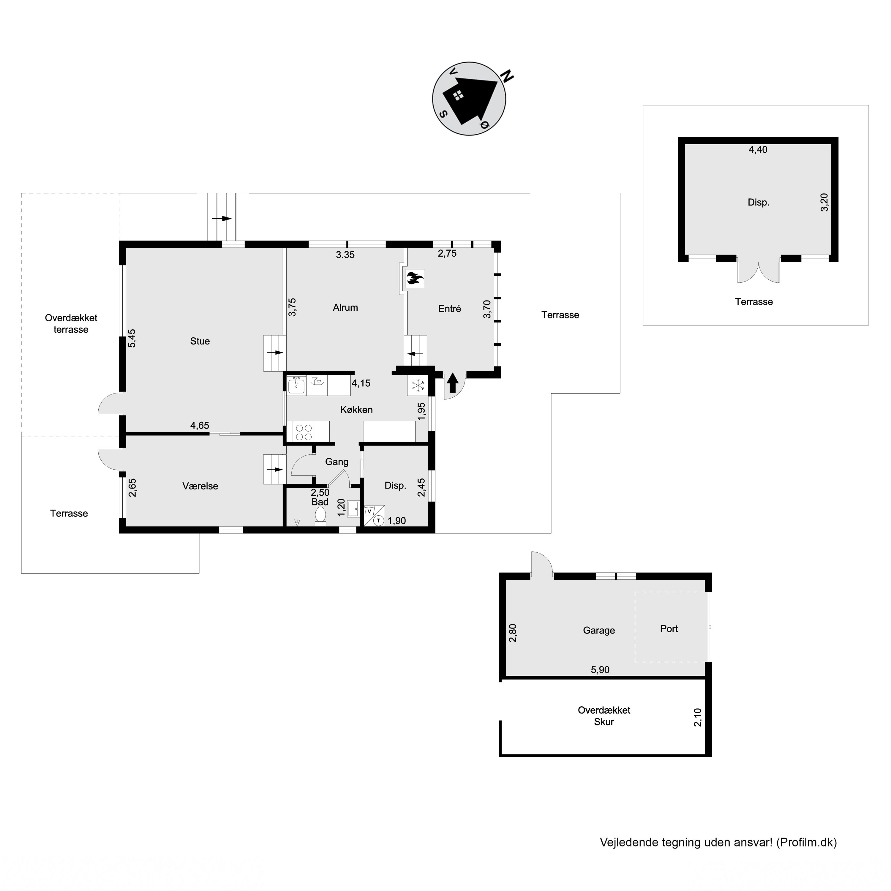 Plantegninger billede af Strandbovej 18, Landerslev Strand, 3630 Jægerspris