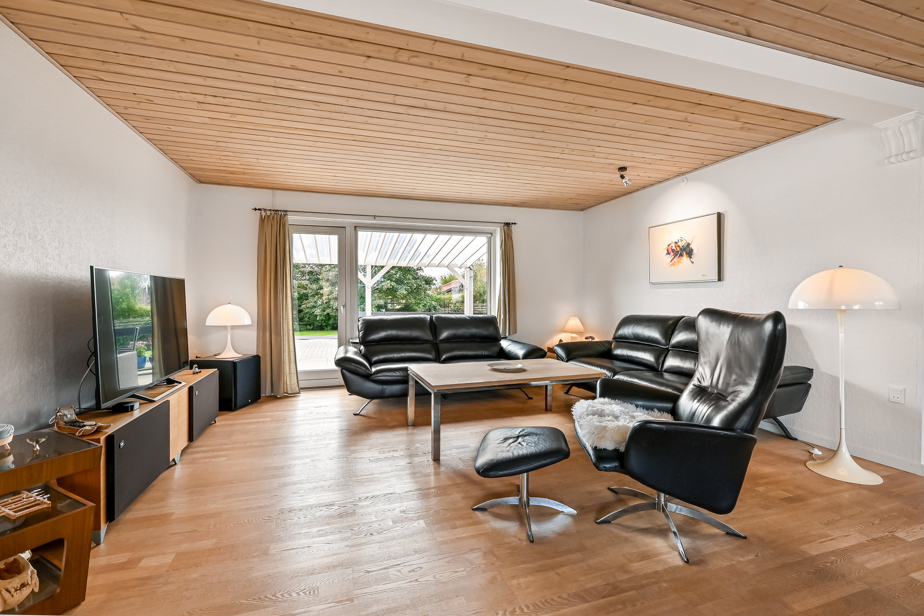 Fremhævet stue billede i fuldskærmstilstand. Billede af Bytoften 95, Tjørring, 7400 Herning