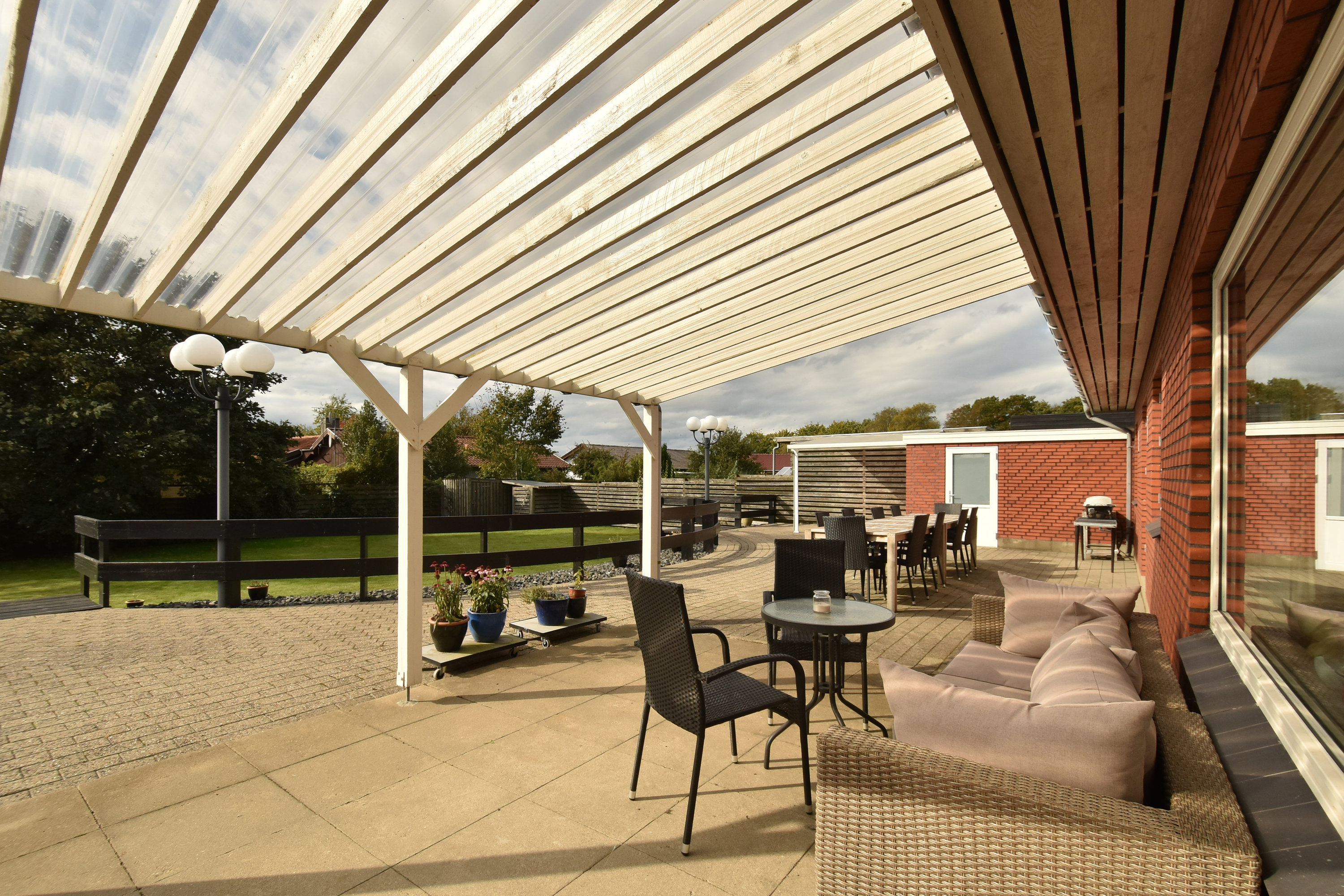 Fremhævet overdækket terrasse billede i fuldskærmstilstand. Billede af Bytoften 95, Tjørring, 7400 Herning