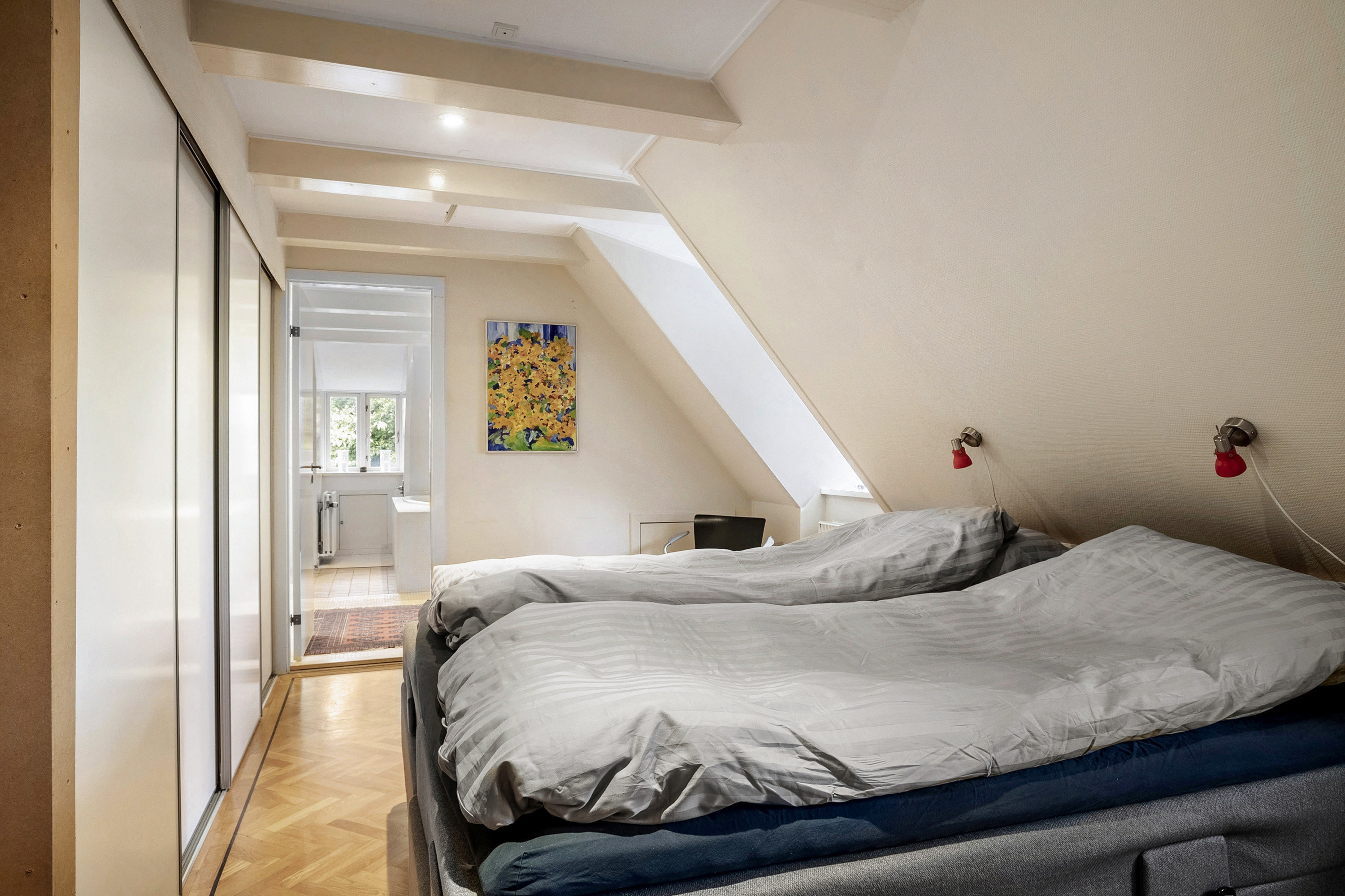 Fremhævet soveværelse billede i fuldskærmstilstand. Billede af Søndermark 2, Røllum, 6200 Aabenraa