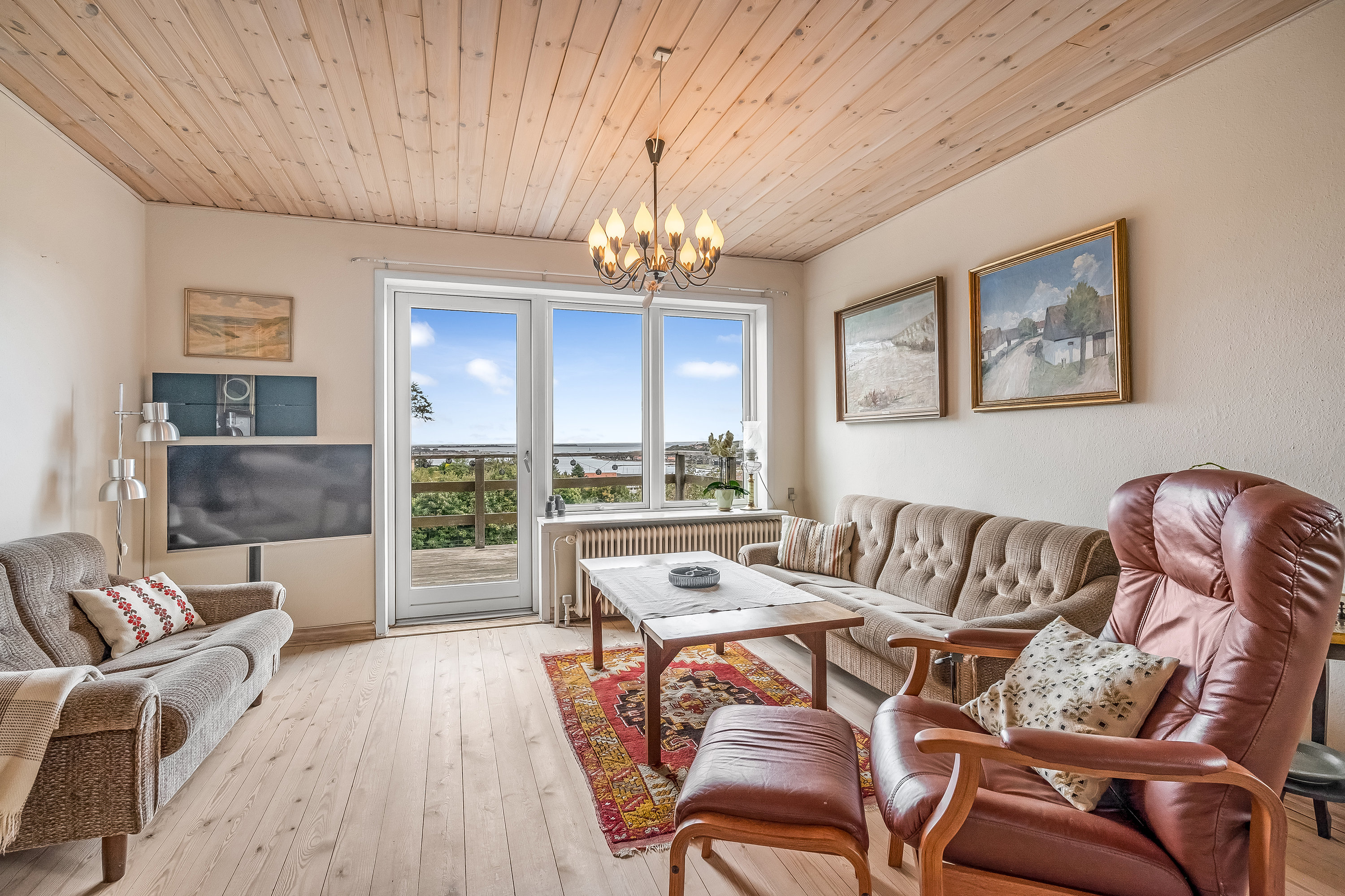 Fremhævet stue billede i fuldskærmstilstand. Billede af Grønningen 21, 7620 Lemvig