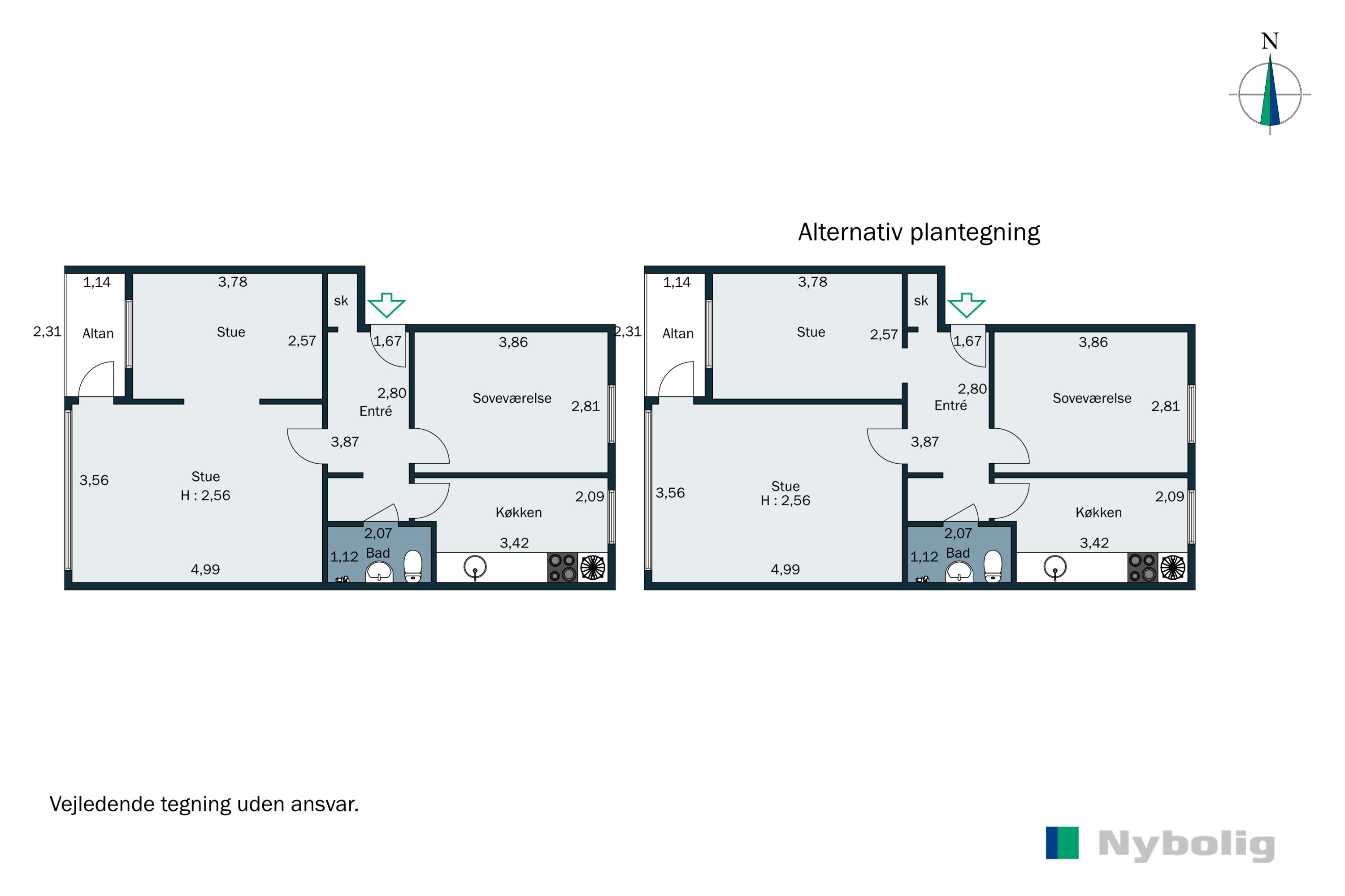 Plantegninger billede af Aaparken 19, st.. tv., 8300 Odder