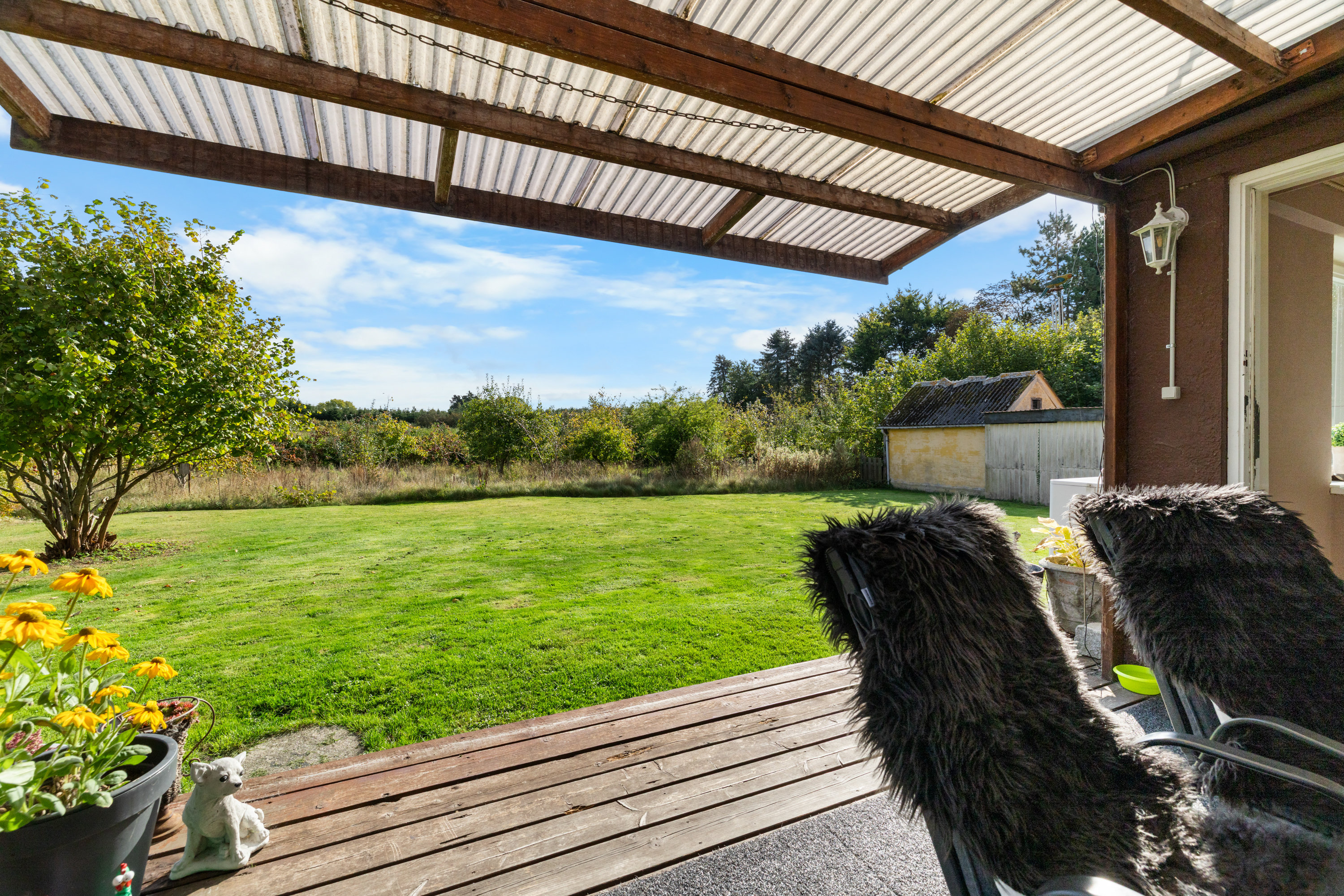 Fremhævet overdækket terrasse billede i fuldskærmstilstand. Billede af Bygaden 57, Håstrup, 5600 Faaborg